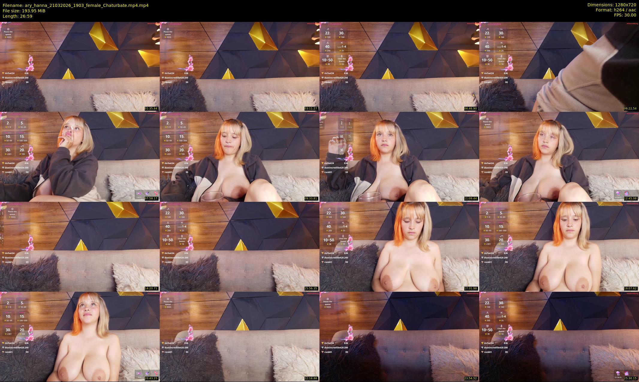 ary_hanna — 27 minute Chaturbate female cam show recording, 720p, Mar 21, 2026