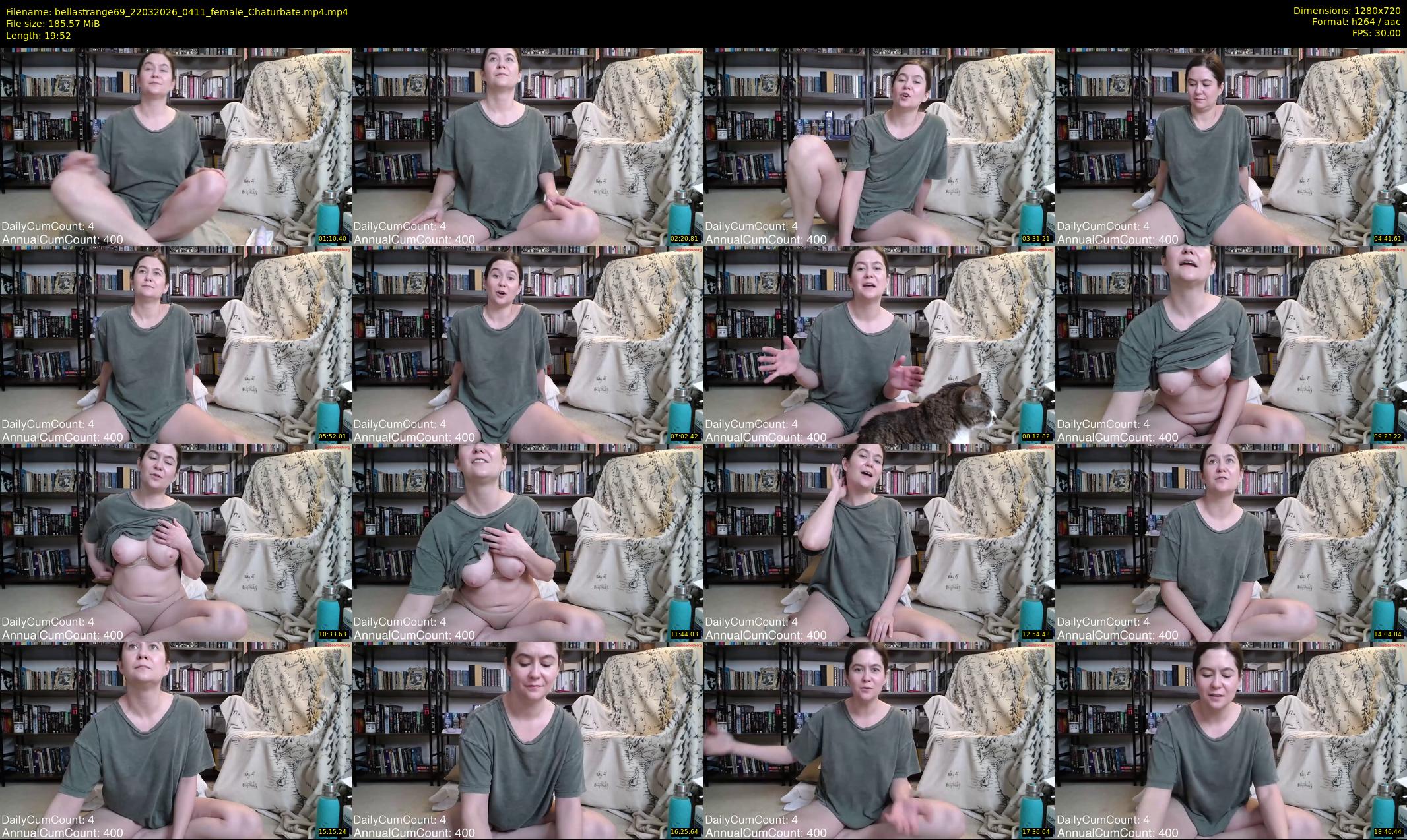 bellastrange69 — 20 minute Chaturbate female cam show recording, 720p, Mar 22, 2026