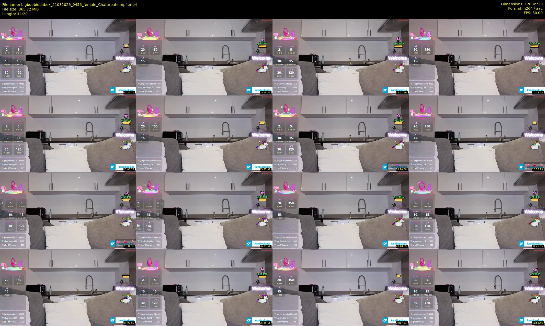 bigboobiebabex — 45 minute Chaturbate female cam show recording, 720p, Mar 21, 2026