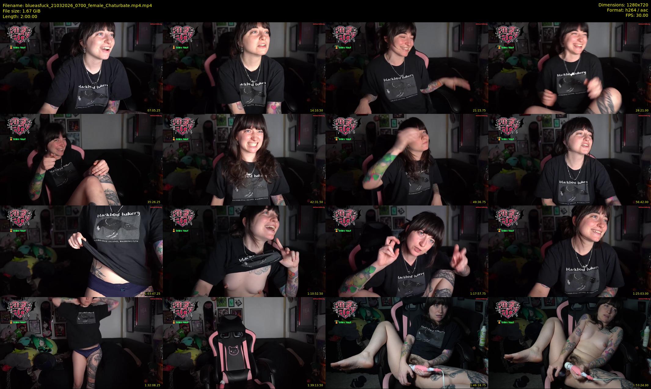 blueasfuck — 120 minute Chaturbate female cam show recording, 720p, Mar 21, 2026