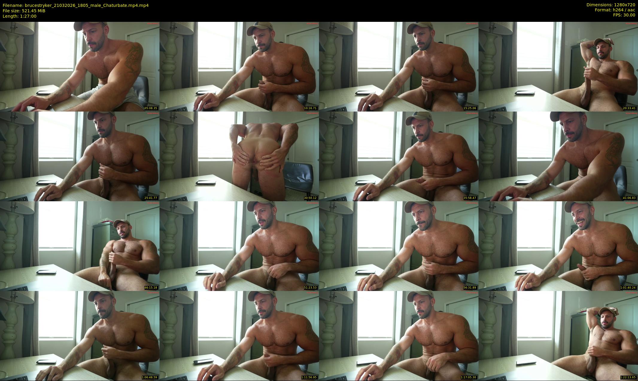 brucestryker — 87 minute Chaturbate male cam show recording, 720p, Mar 21, 2026