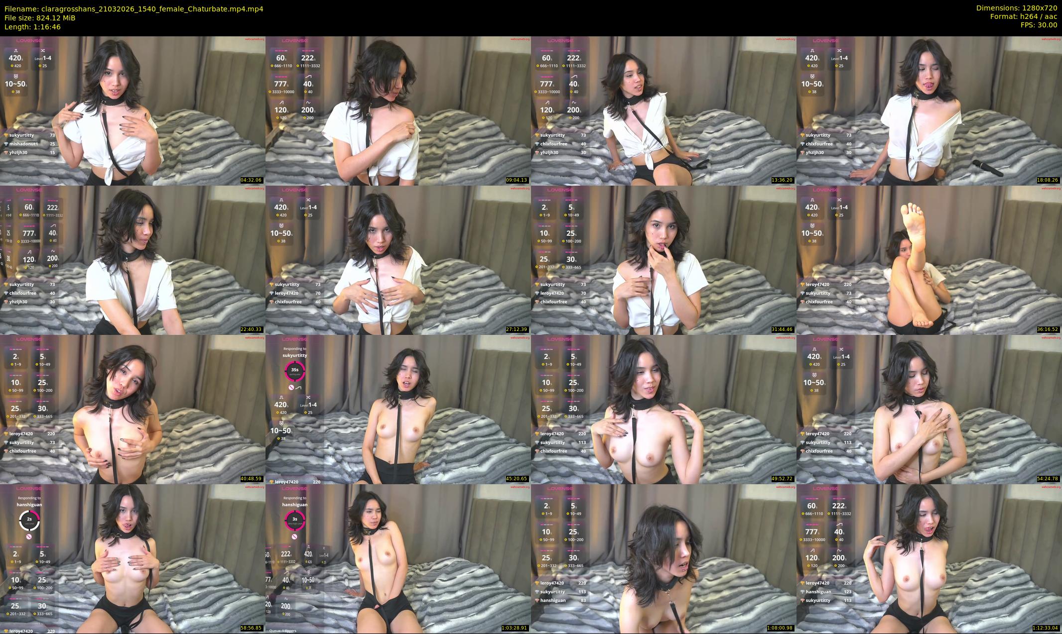 claragrosshans — 77 minute Chaturbate female cam show recording, 720p, Mar 21, 2026