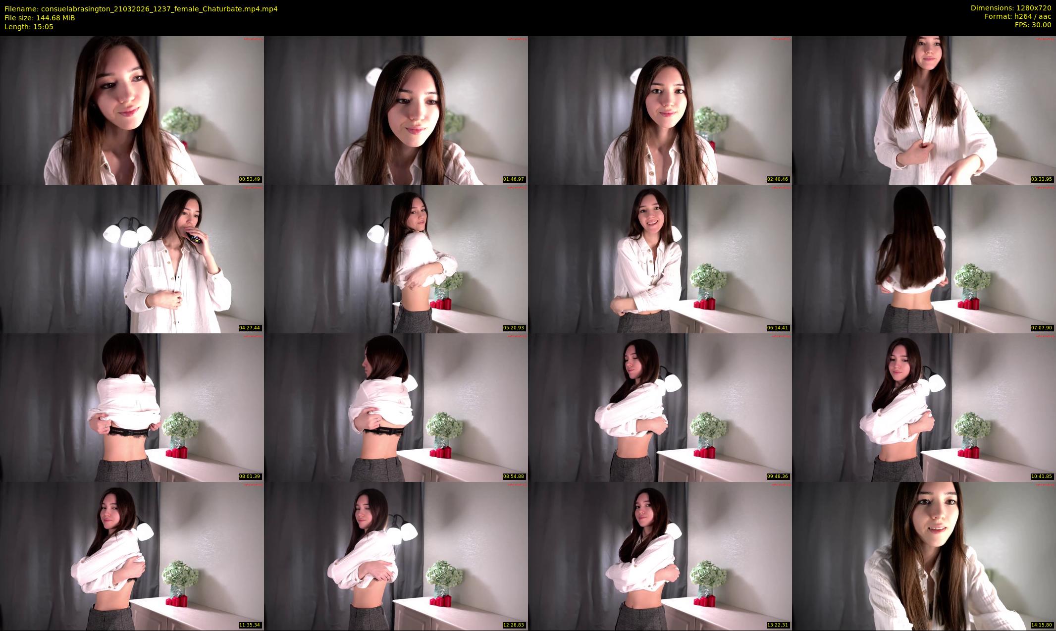 consuelabrasington — 16 minute Chaturbate female cam show recording, 720p, Mar 21, 2026
