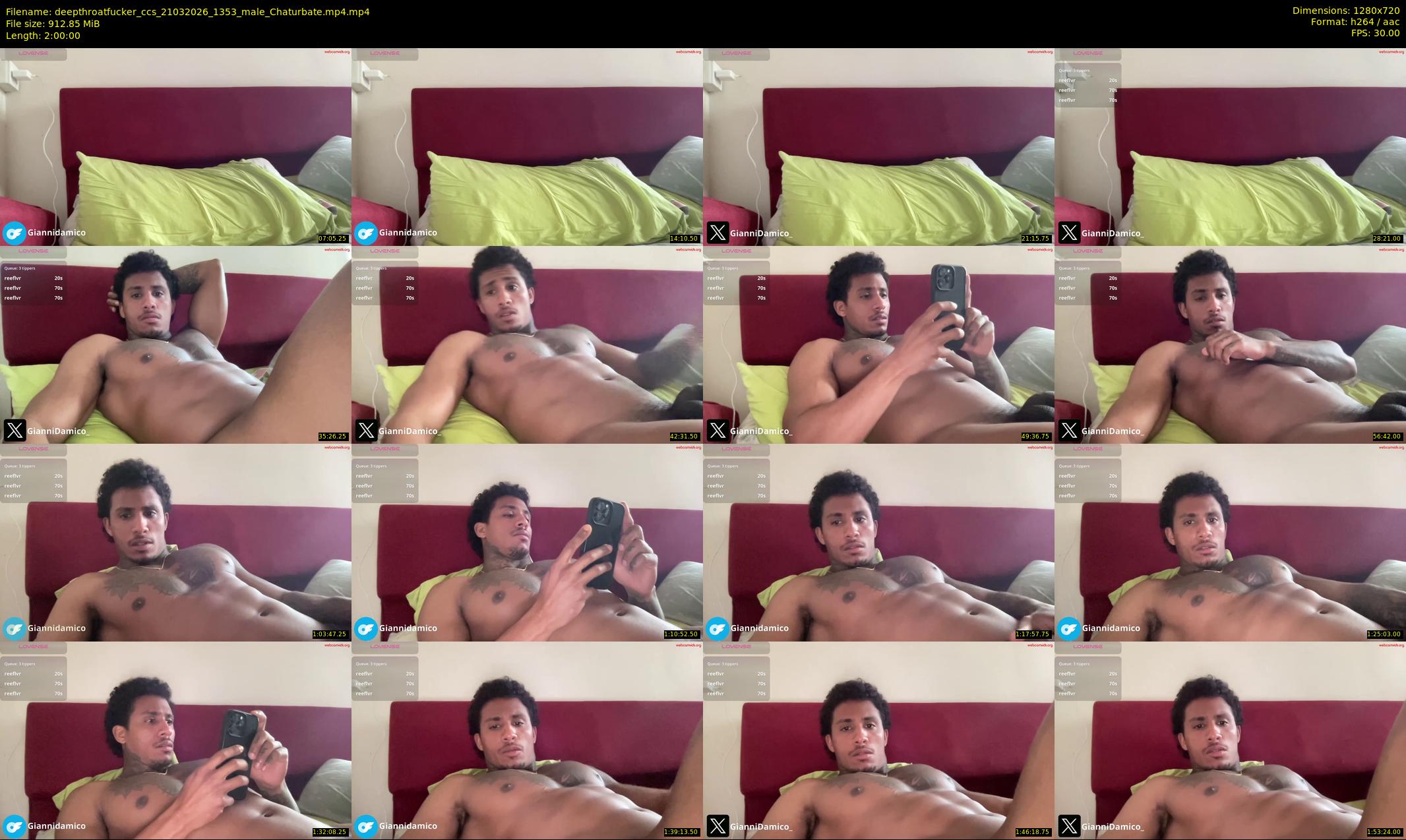 deepthroatfucker_ccs — 120 minute Chaturbate male cam show recording, 720p, Mar 21, 2026