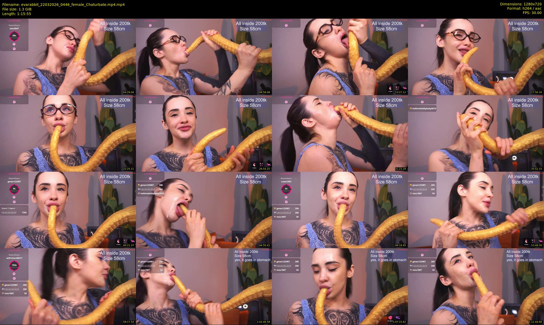 evarabbit — 76 minute Chaturbate female cam show recording, 720p, Mar 22, 2026
