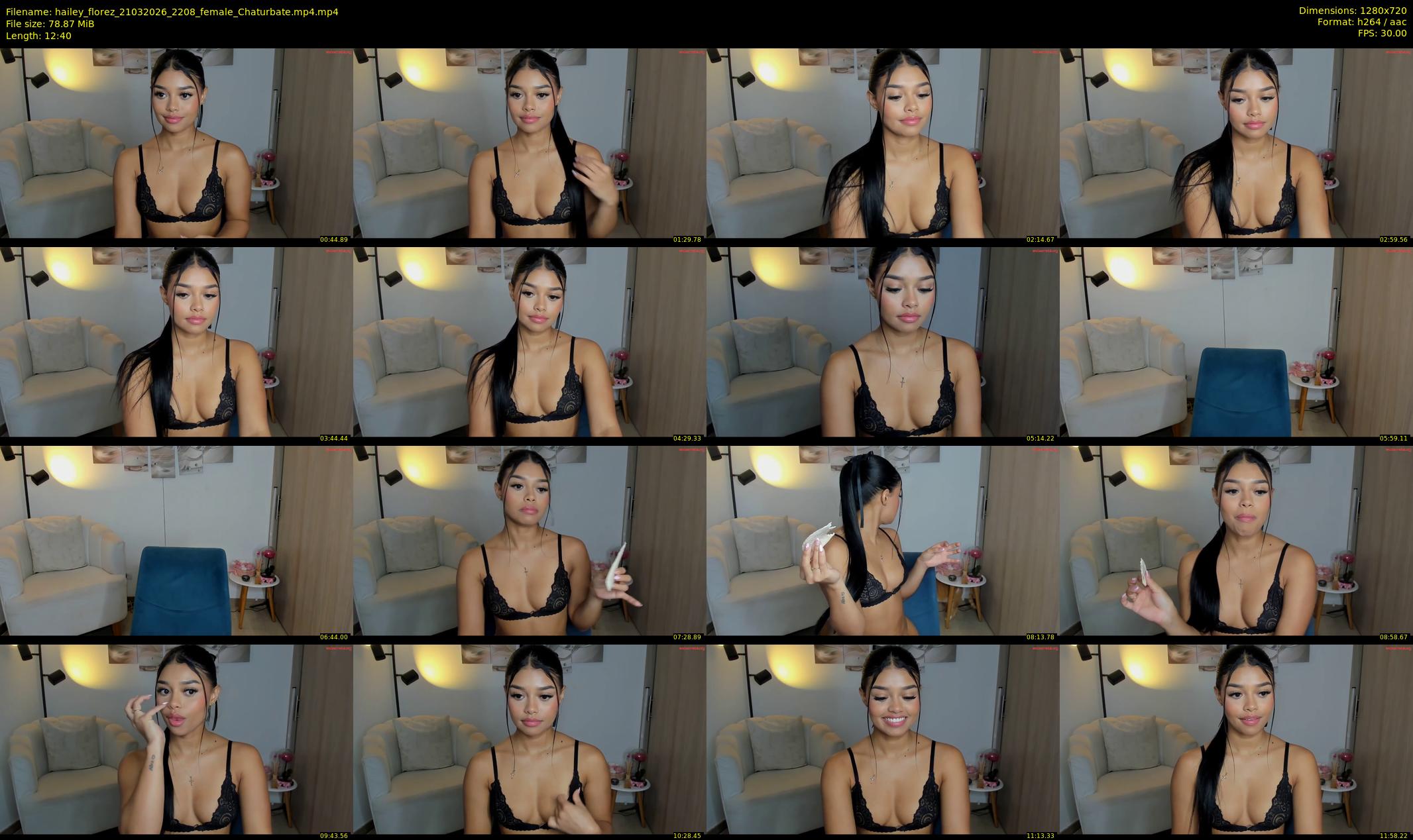 hailey_florez — 13 minute Chaturbate female cam show recording, 720p, Mar 21, 2026