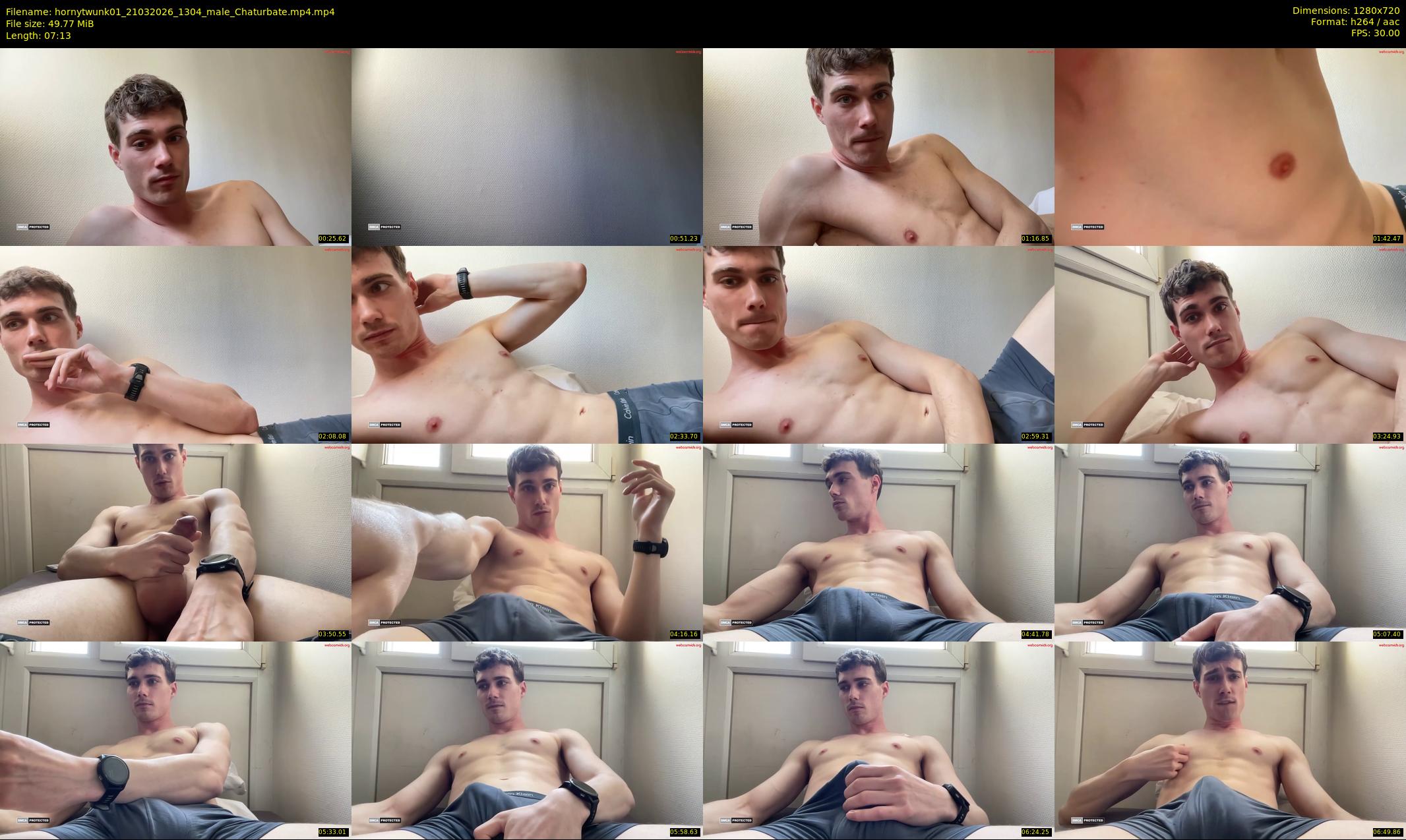 hornytwunk01 — 8 minute Chaturbate male cam show recording, 720p, Mar 21, 2026