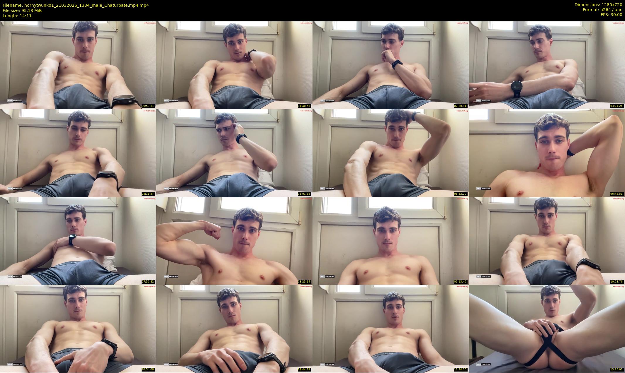 hornytwunk01 — 15 minute Chaturbate male cam show recording, 720p, Mar 21, 2026