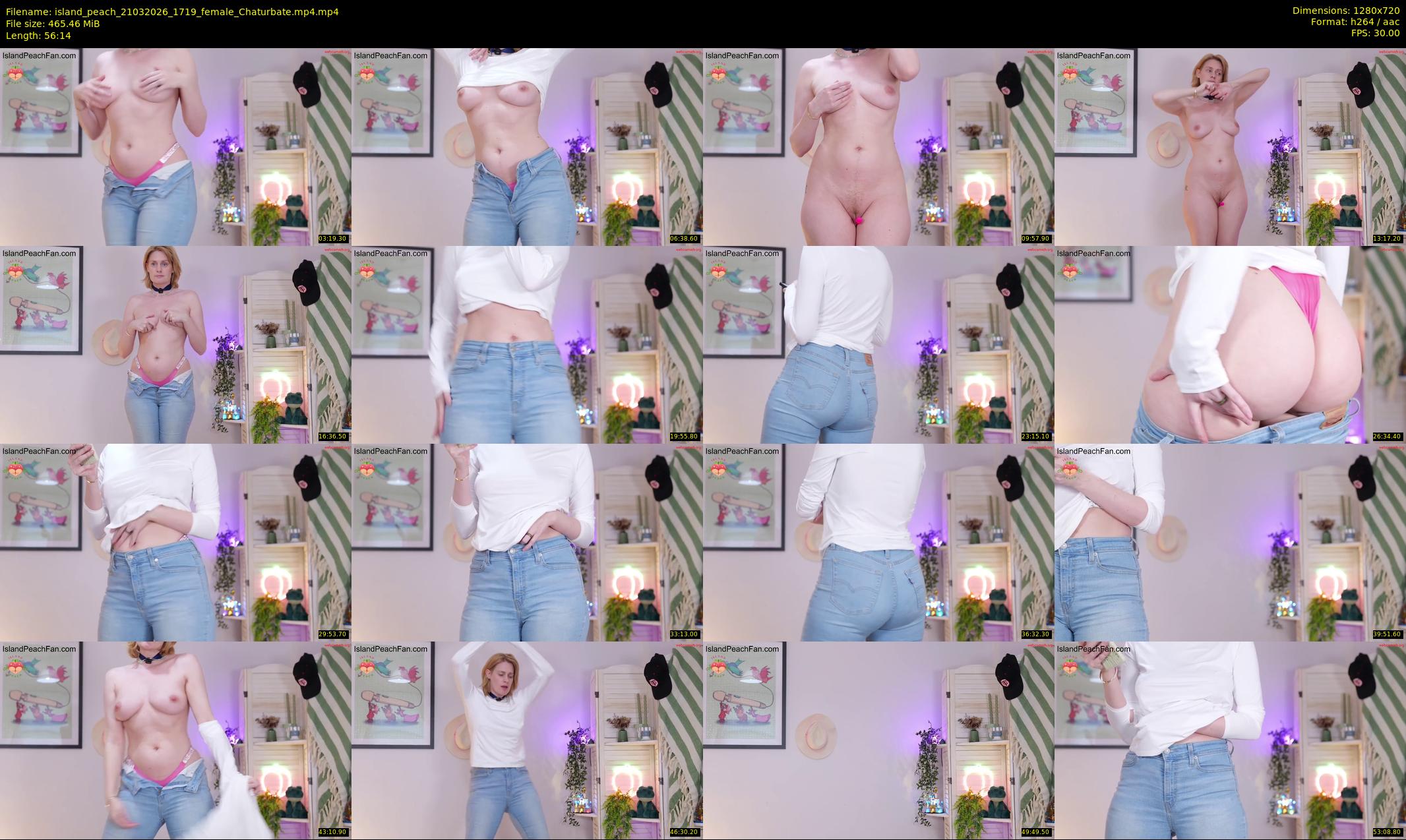 island_peach — 57 minute Chaturbate female cam show recording, 720p, Mar 21, 2026