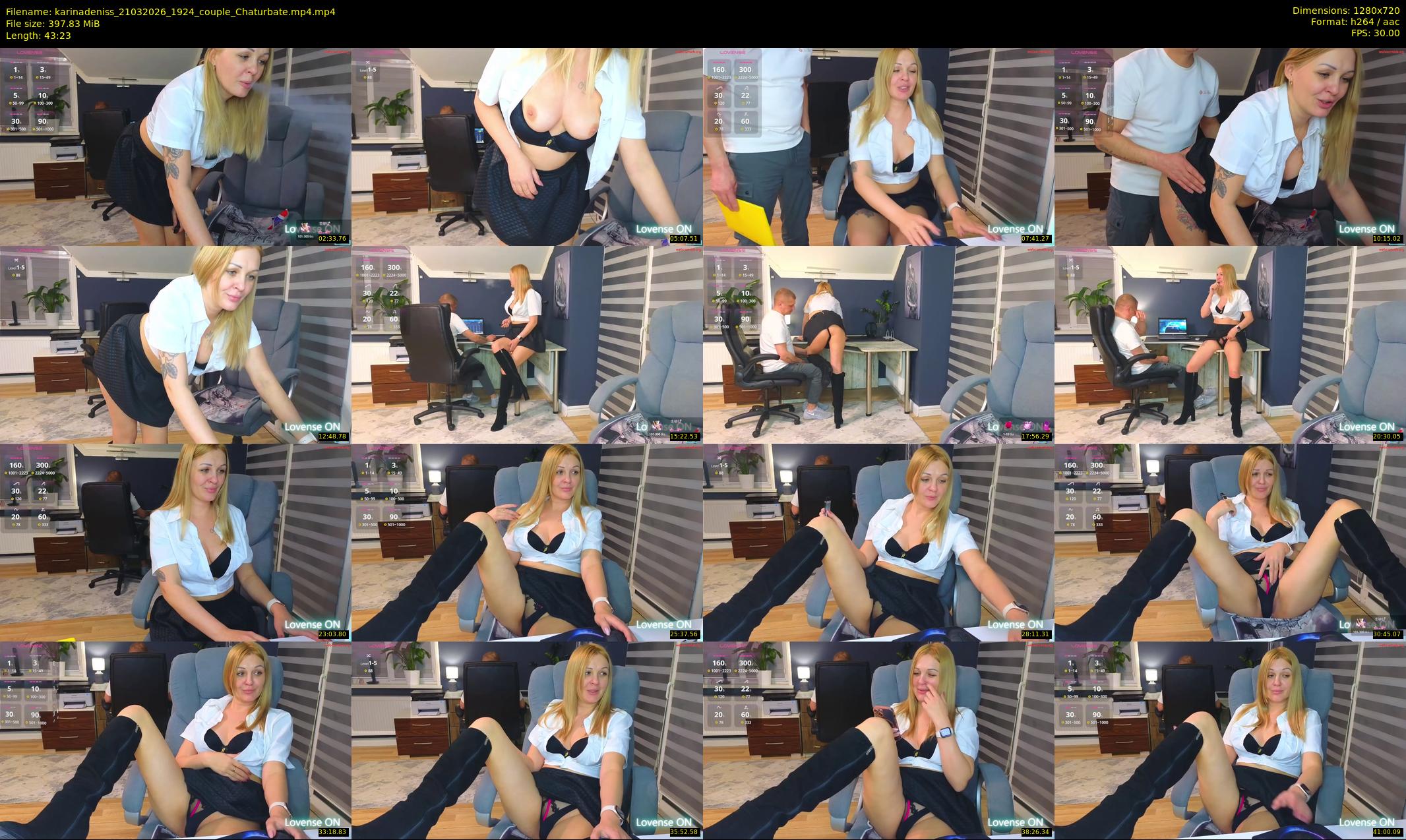 karinadeniss — 44 minute Chaturbate couple cam show recording, 720p, Mar 21, 2026