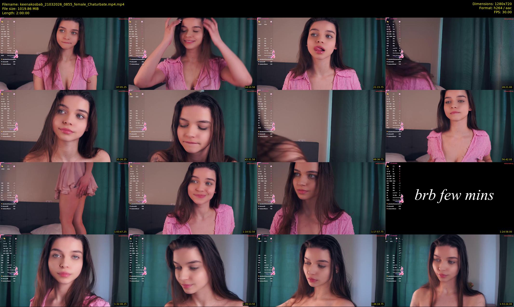 keenakosbab — 120 minute Chaturbate female cam show recording, 720p, Mar 21, 2026