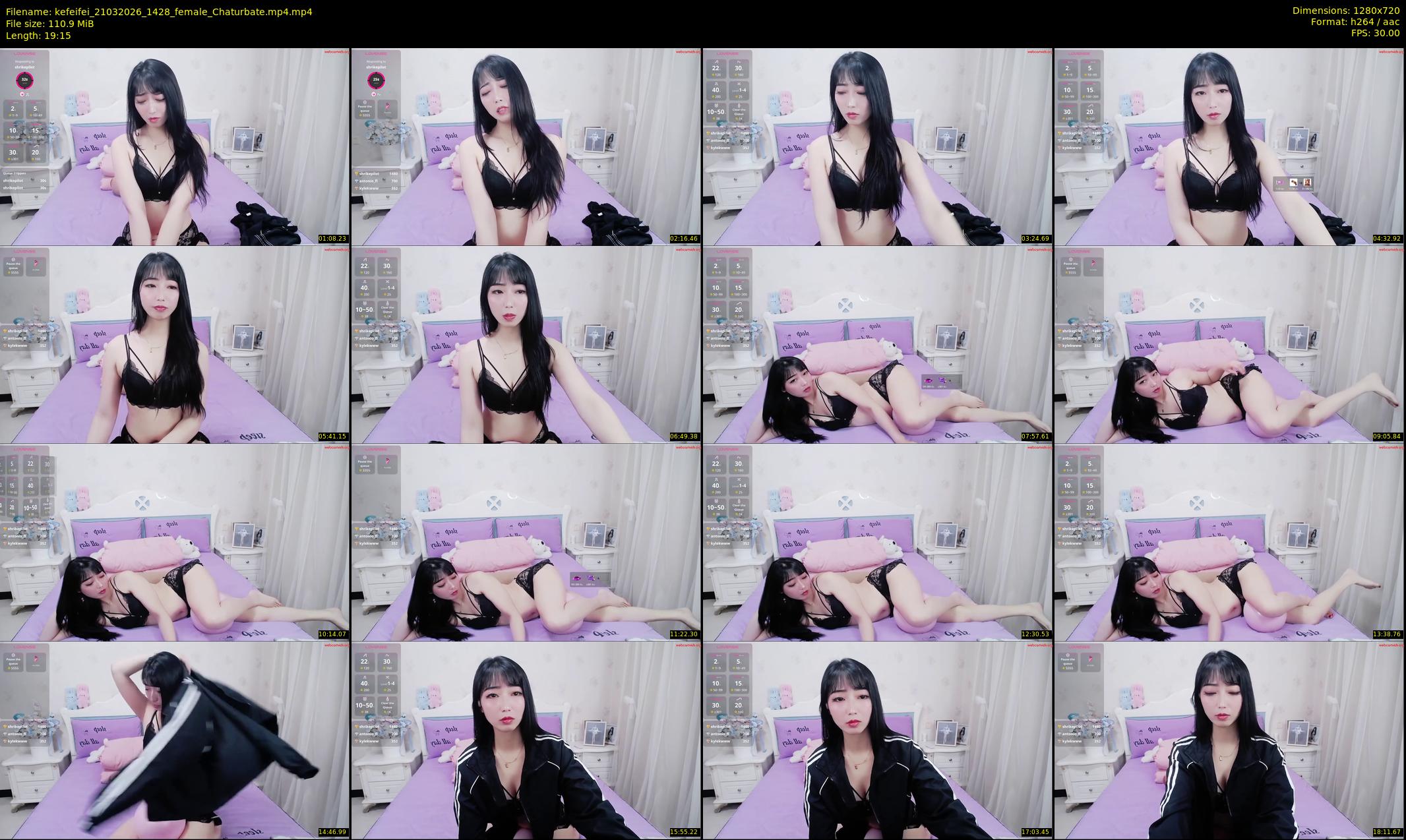 kefeifei — 20 minute Chaturbate female cam show recording, 720p, Mar 21, 2026