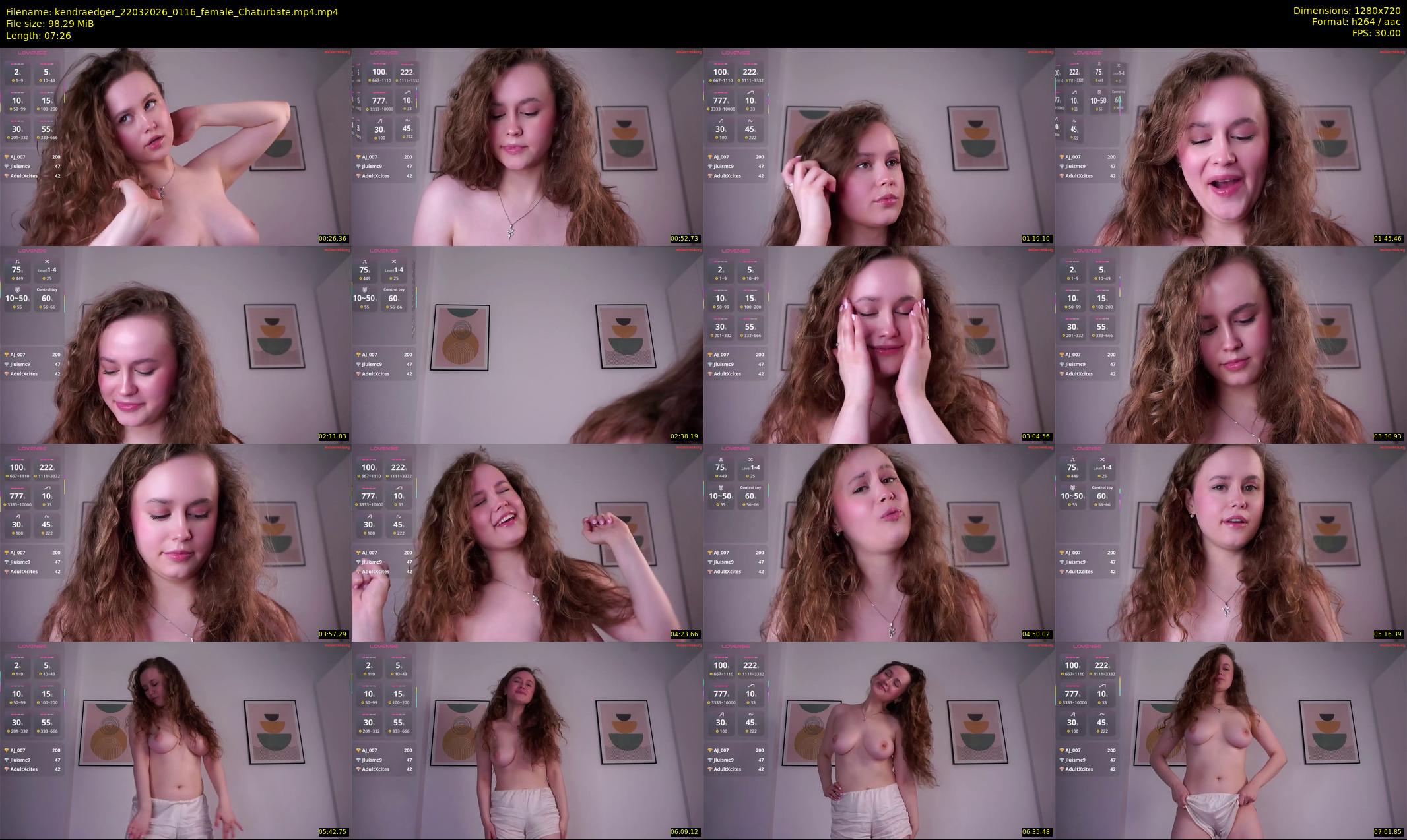kendraedger — 8 minute Chaturbate female cam show recording, 720p, Mar 22, 2026