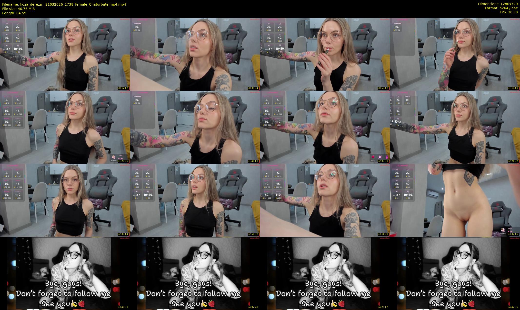 koza_dereza_ — 5 minute Chaturbate female cam show recording, 720p, Mar 21, 2026