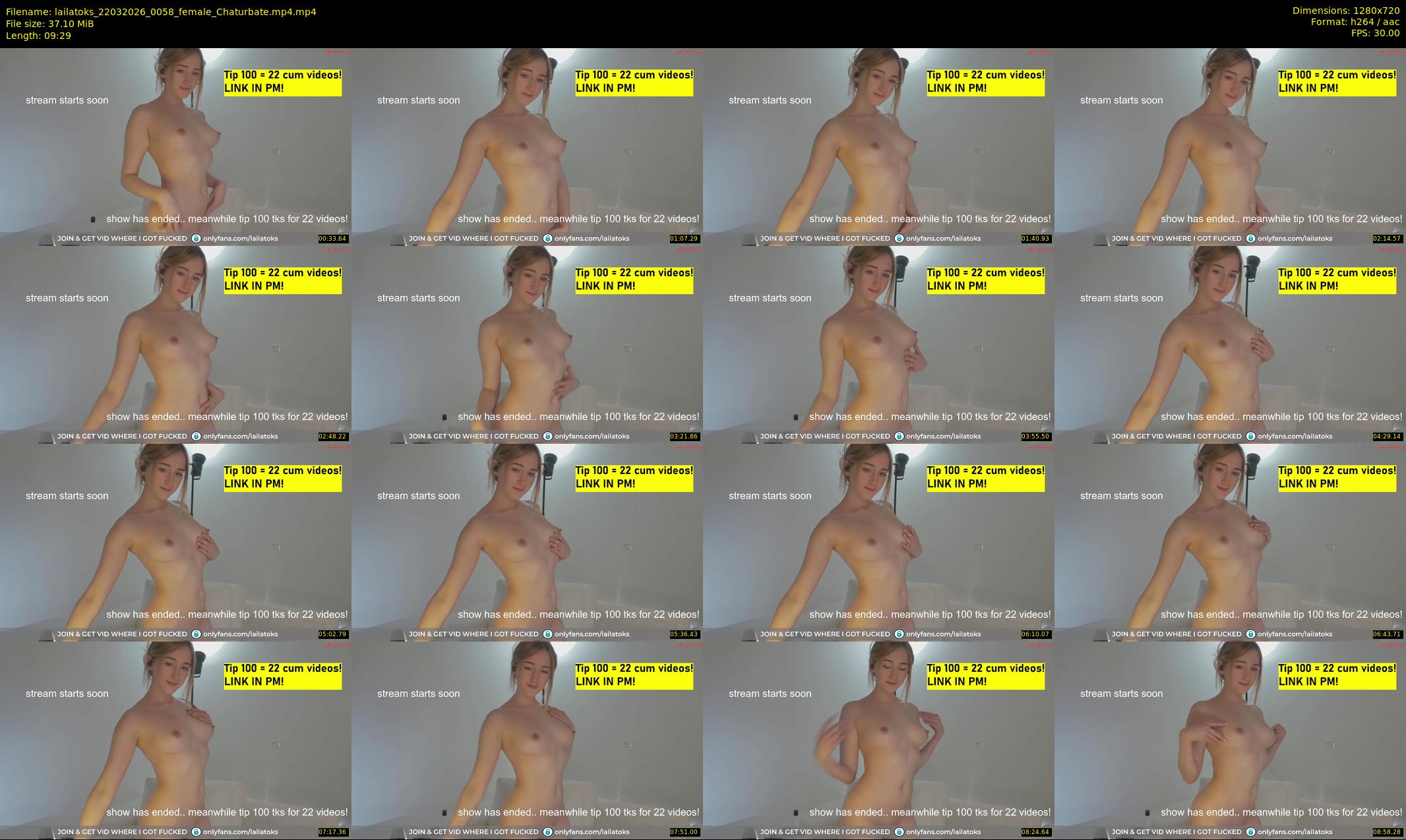 lailatoks — 10 minute Chaturbate female cam show recording, 720p, Mar 22, 2026