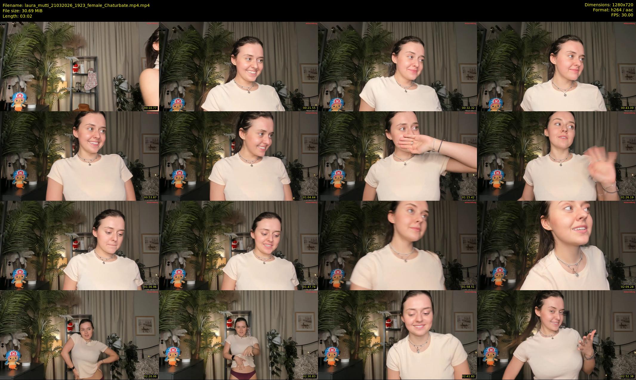 laura_mutti — 4 minute Chaturbate female cam show recording, 720p, Mar 21, 2026