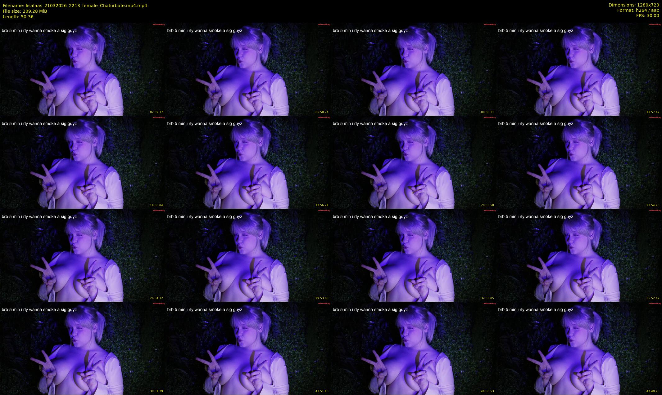 lisalaas — 51 minute Chaturbate female cam show recording, 720p, Mar 21, 2026