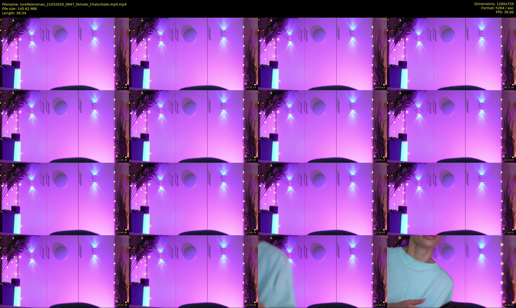 lorettelorenaa — 39 minute Chaturbate female cam show recording, 720p, Mar 21, 2026