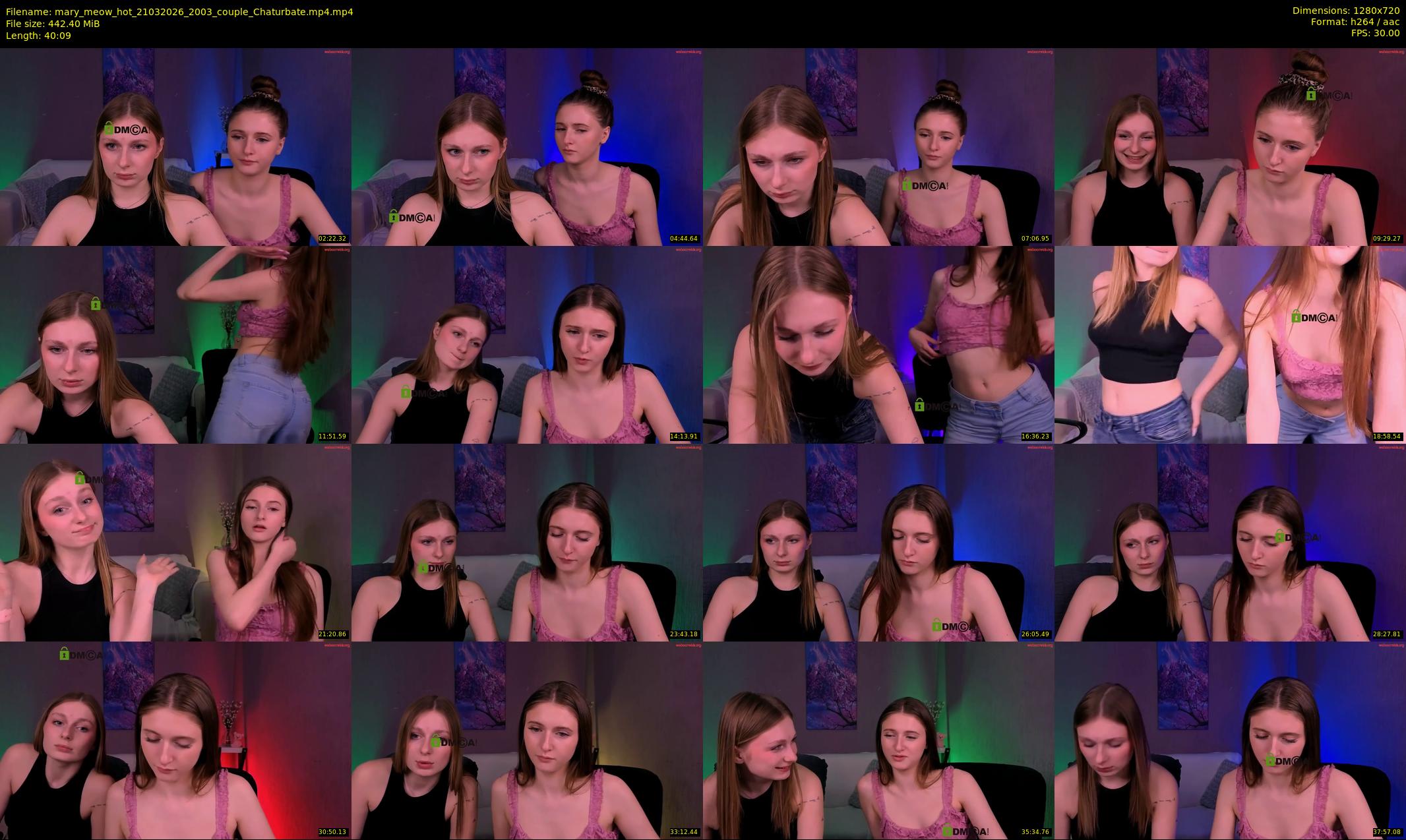 mary_meow_hot — 41 minute Chaturbate couple cam show recording, 720p, Mar 21, 2026