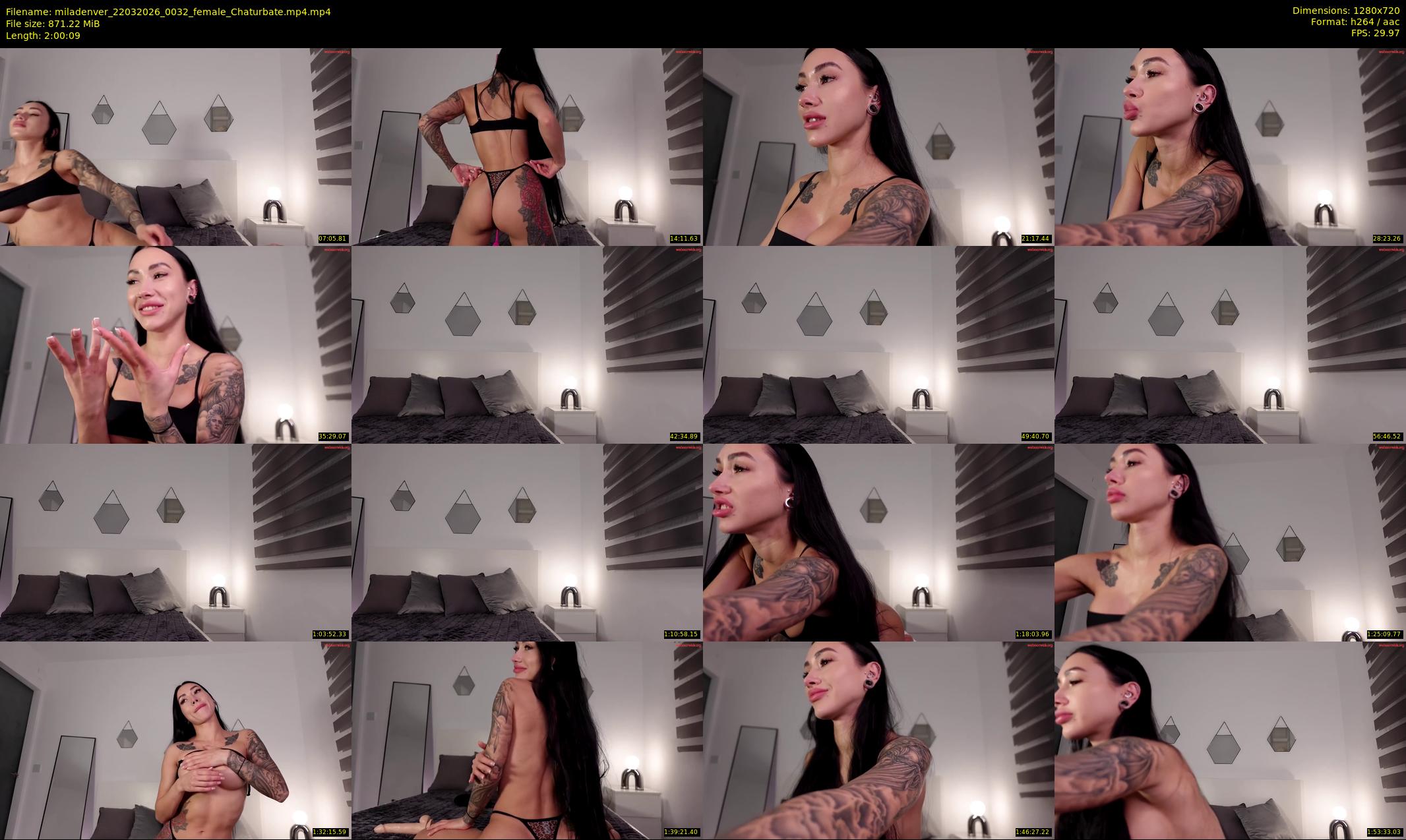 miladenver — 121 minute Chaturbate female cam show recording, 720p, Mar 22, 2026