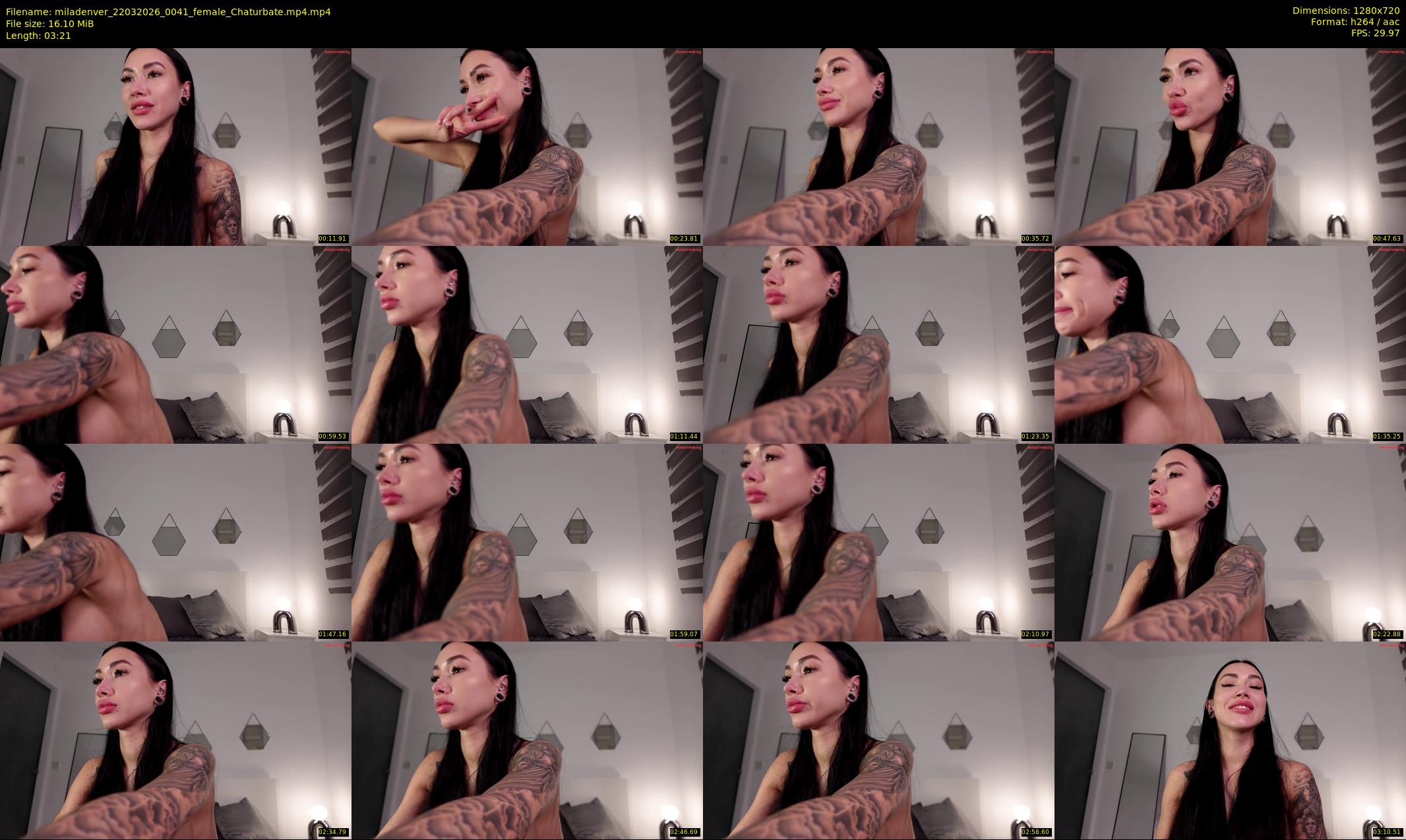 miladenver — 4 minute Chaturbate female cam show recording, 720p, Mar 22, 2026
