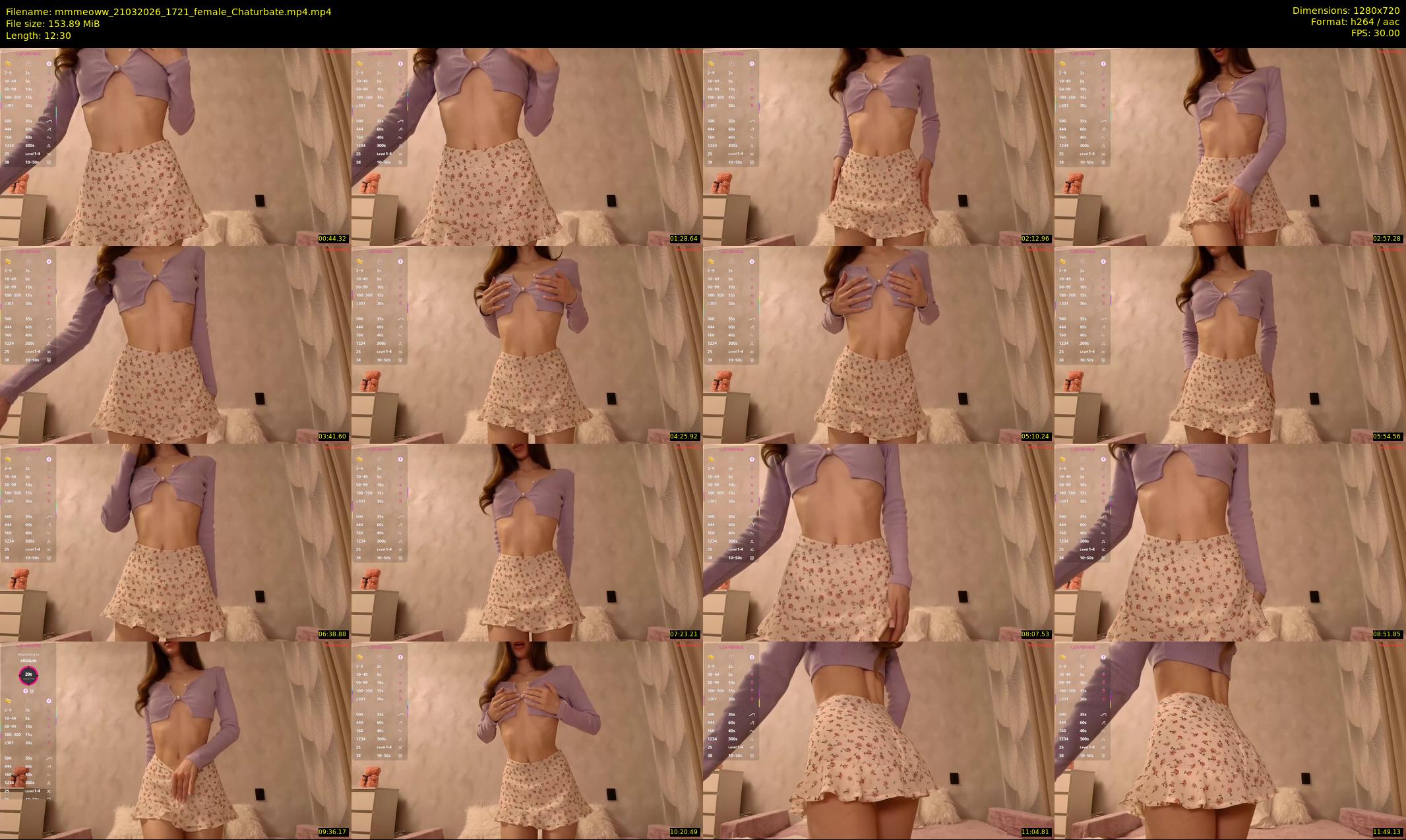 mmmeoww — 13 minute Chaturbate female cam show recording, 720p, Mar 21, 2026