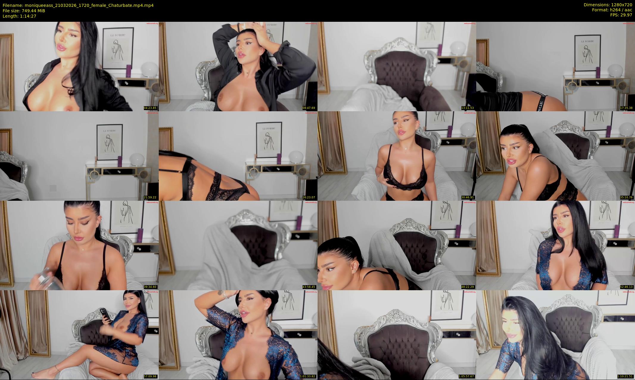 moniqueeass — 75 minute Chaturbate female cam show recording, 720p, Mar 21, 2026