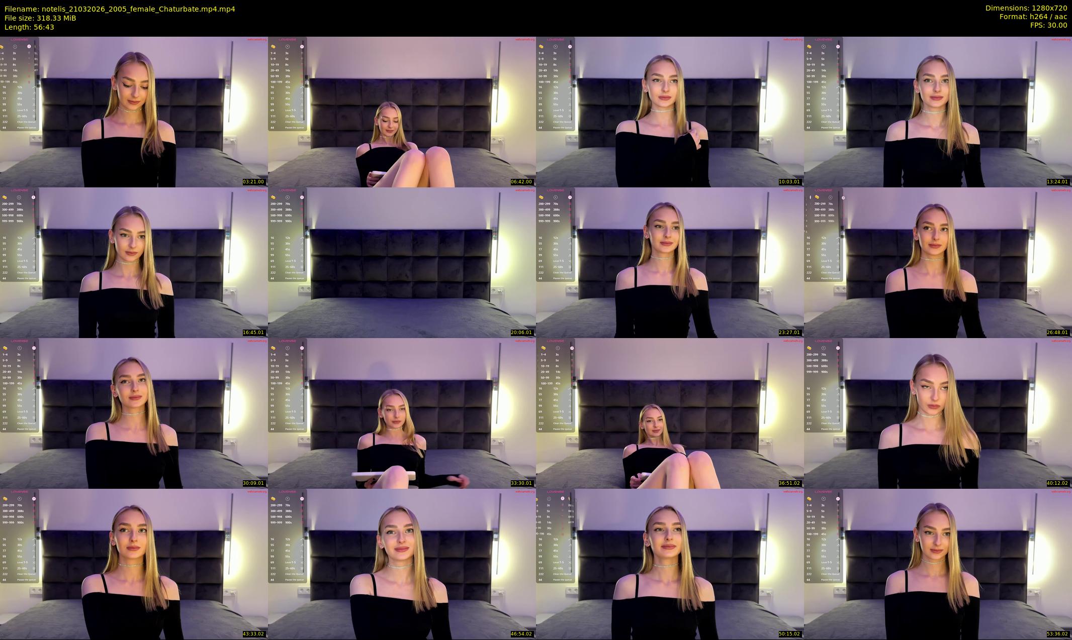 notelis — 57 minute Chaturbate female cam show recording, 720p, Mar 21, 2026