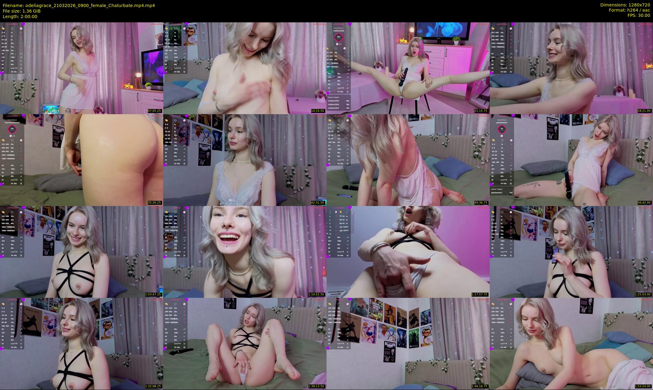 odeliagrace — 120 minute Chaturbate female cam show recording, 720p, Mar 21, 2026