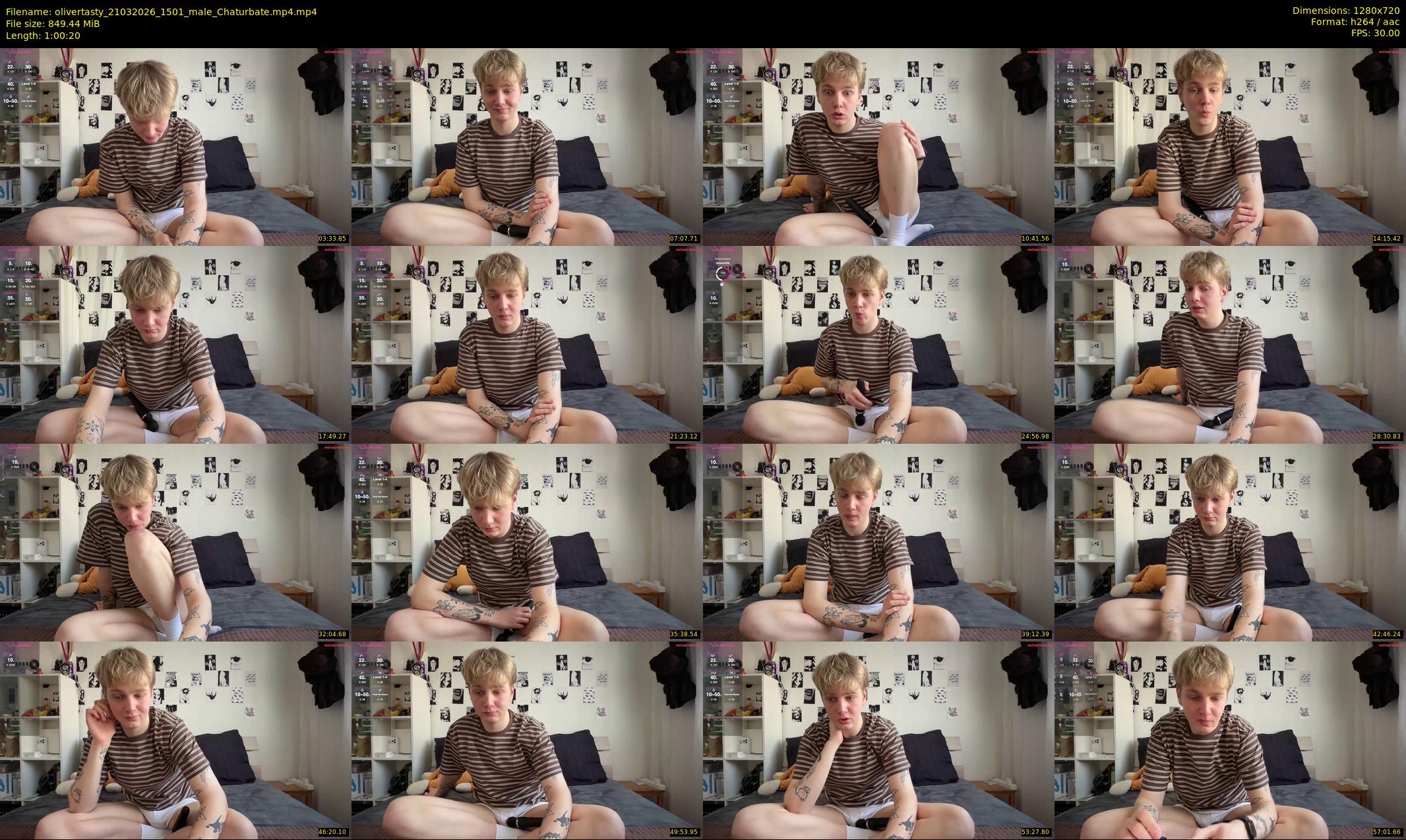 olivertasty — 61 minute Chaturbate male cam show recording, 720p, Mar 21, 2026