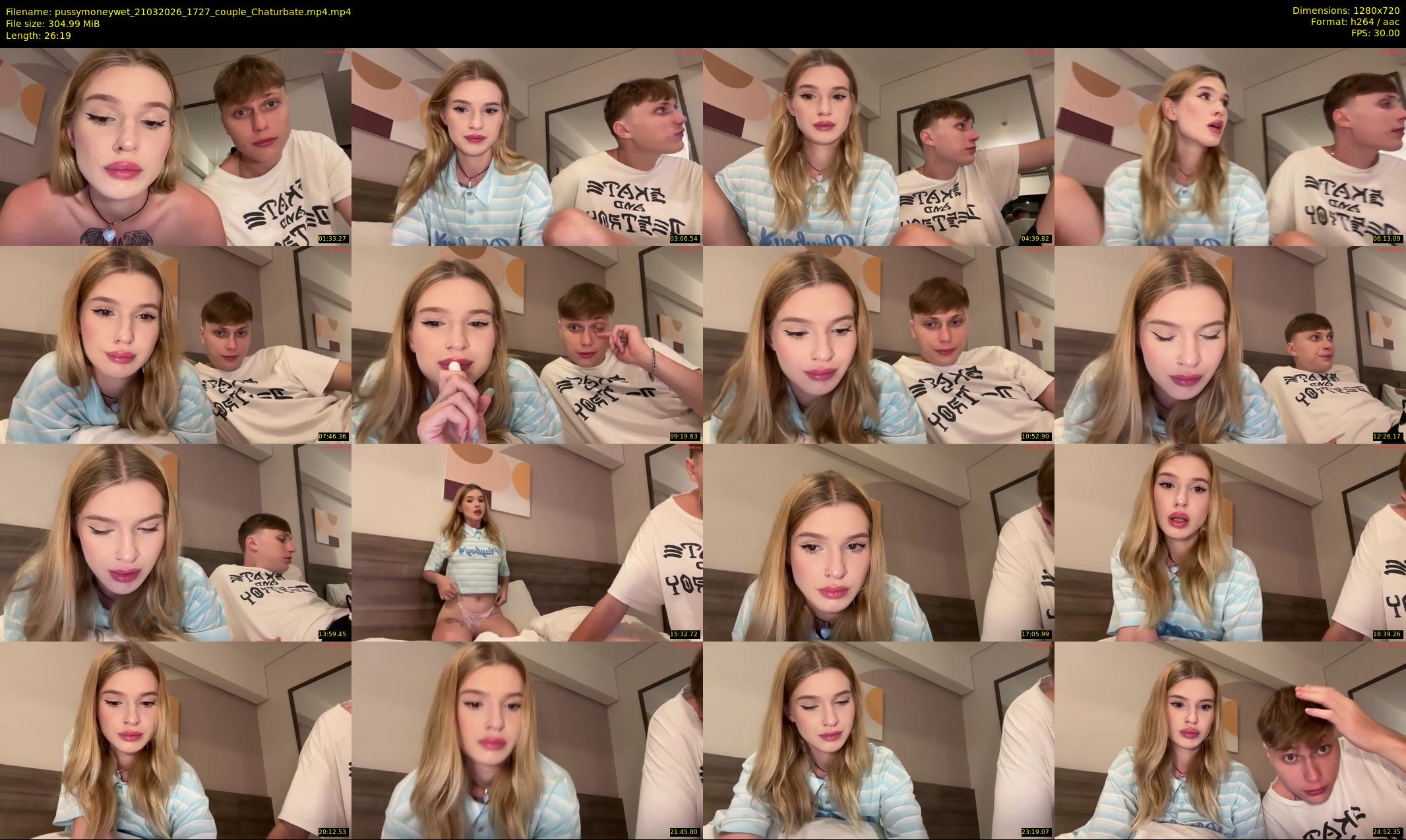 pussymoneywet — 27 minute Chaturbate couple cam show recording, 720p, Mar 21, 2026