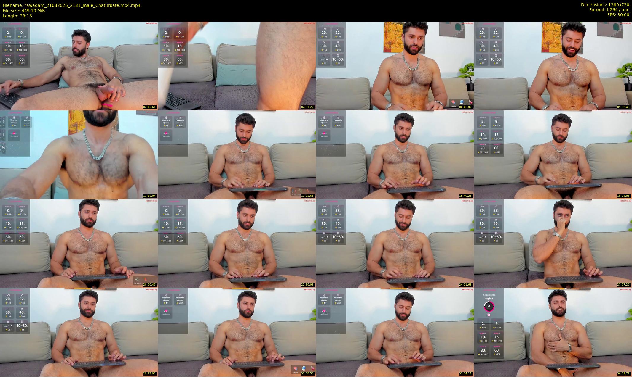 rawadam — 39 minute Chaturbate male cam show recording, 720p, Mar 21, 2026