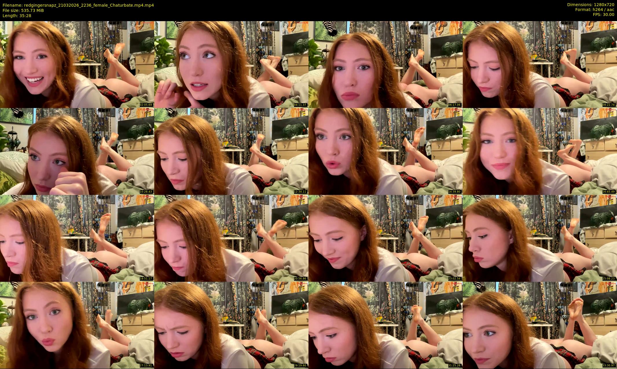 redgingersnapz — 36 minute Chaturbate female cam show recording, 720p, Mar 21, 2026