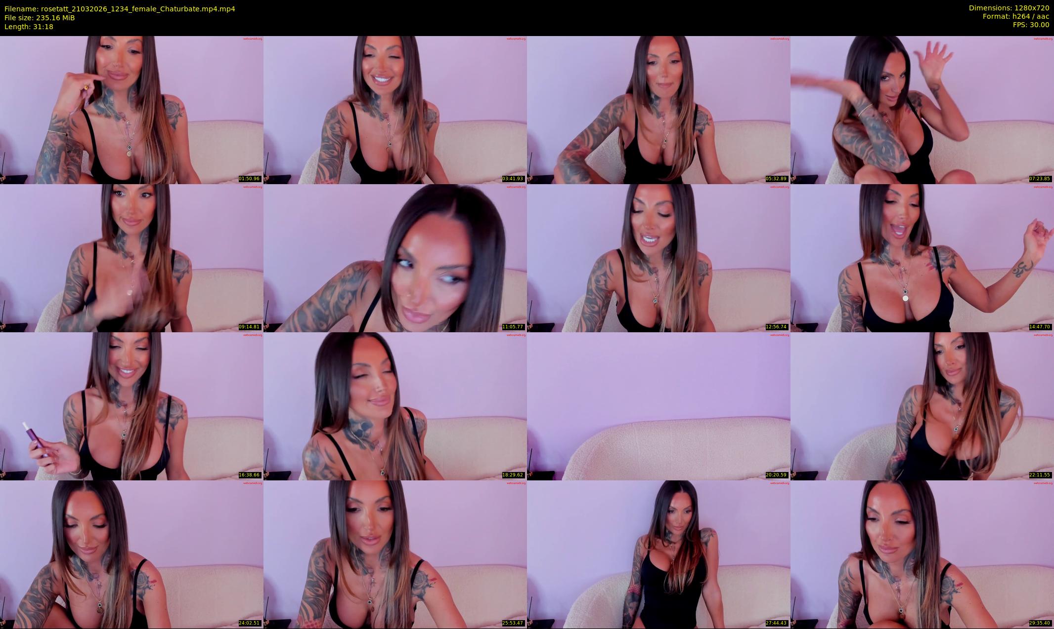 rosetatt — 32 minute Chaturbate female cam show recording, 720p, Mar 21, 2026