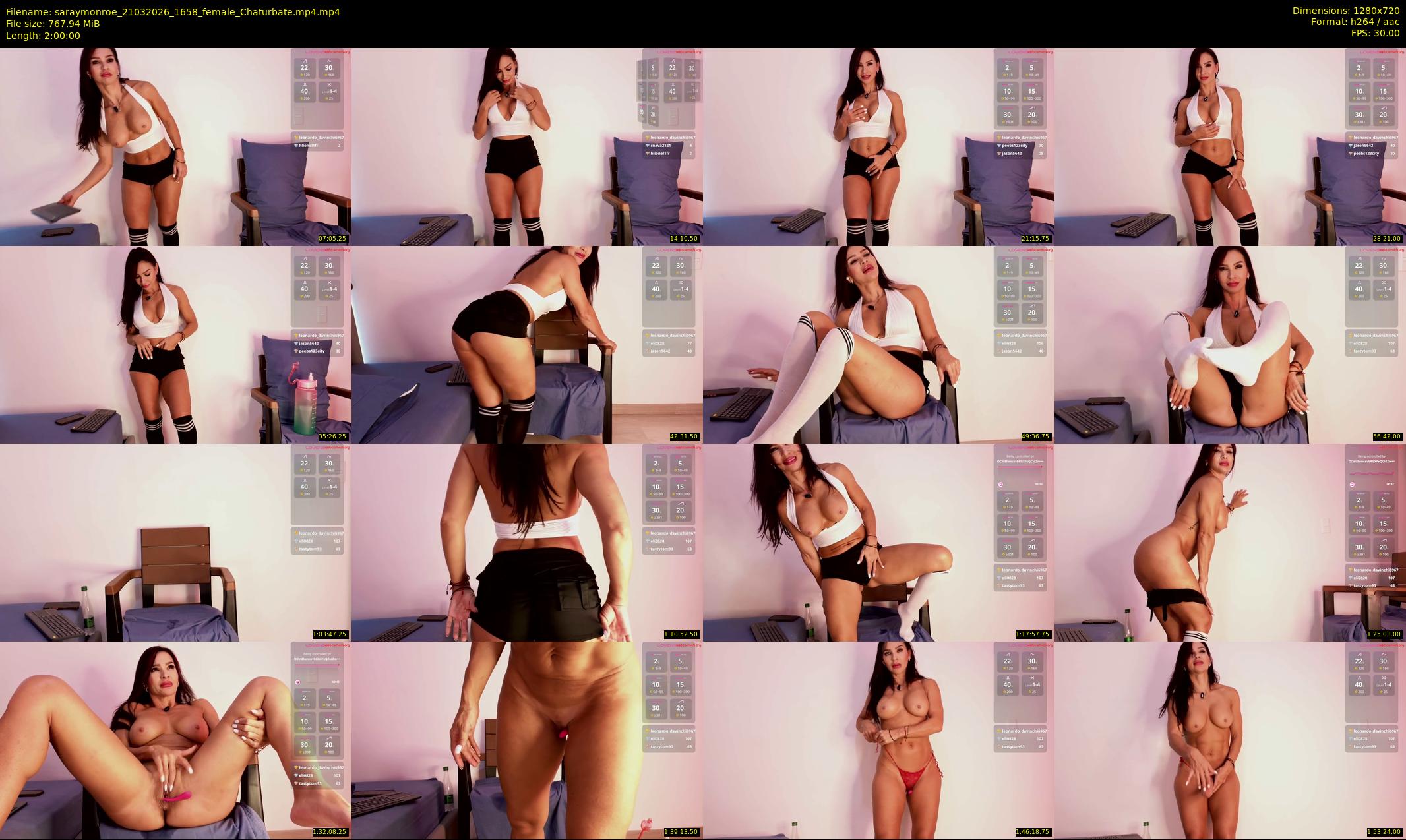 saraymonroe — 120 minute Chaturbate female cam show recording, 720p, Mar 21, 2026