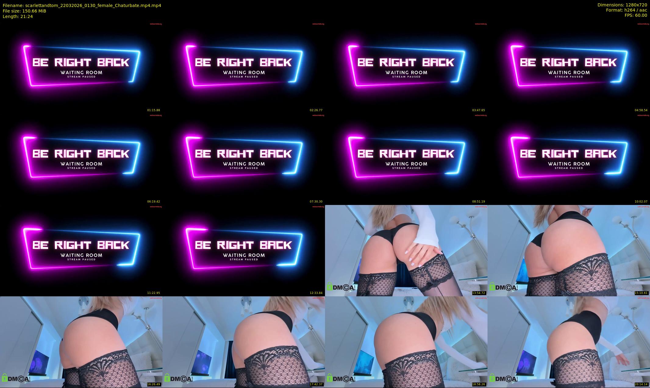 scarlettandtom — 22 minute Chaturbate couple cam show recording, 720p, Mar 22, 2026
