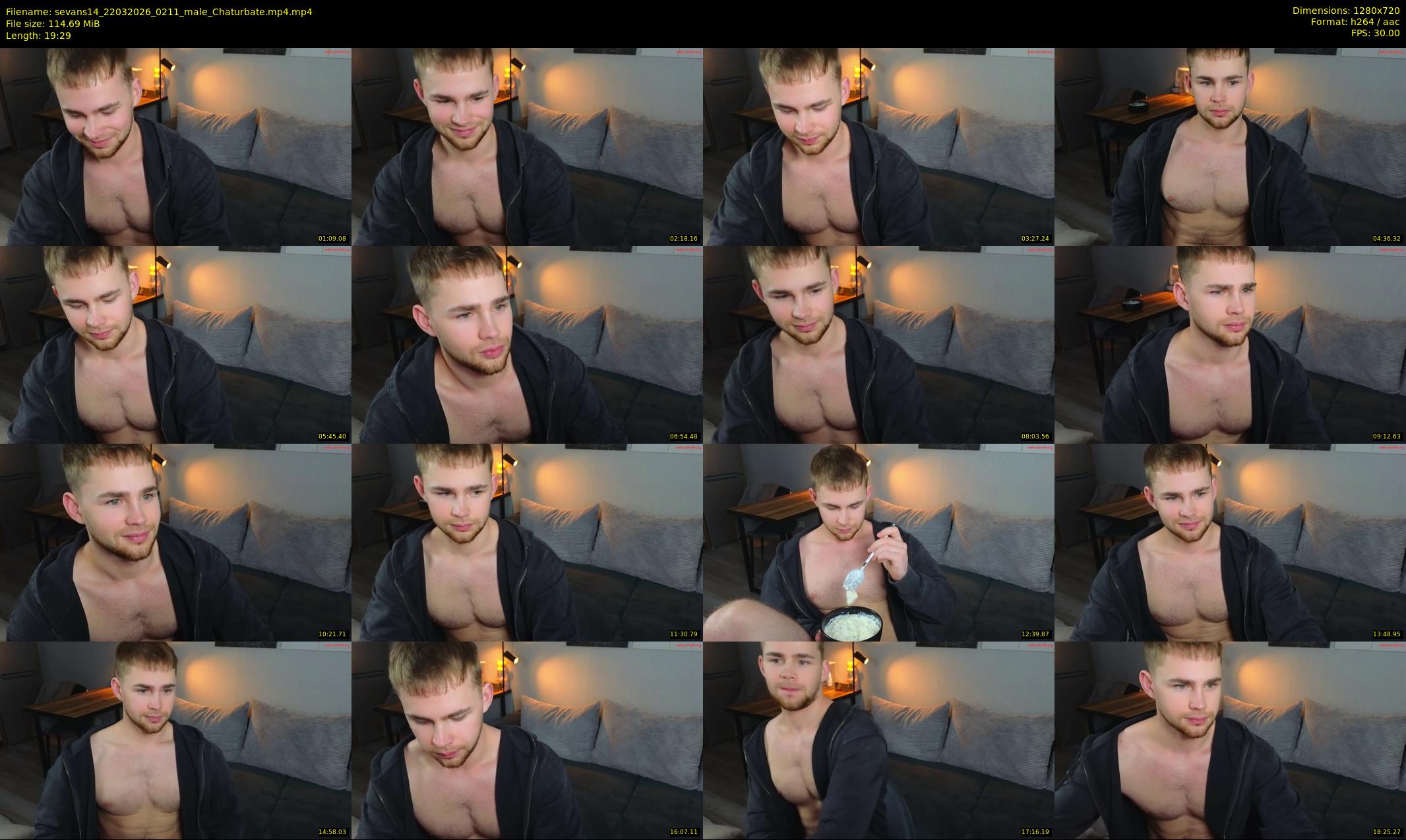 sevans14 — 20 minute Chaturbate male cam show recording, 720p, Mar 22, 2026