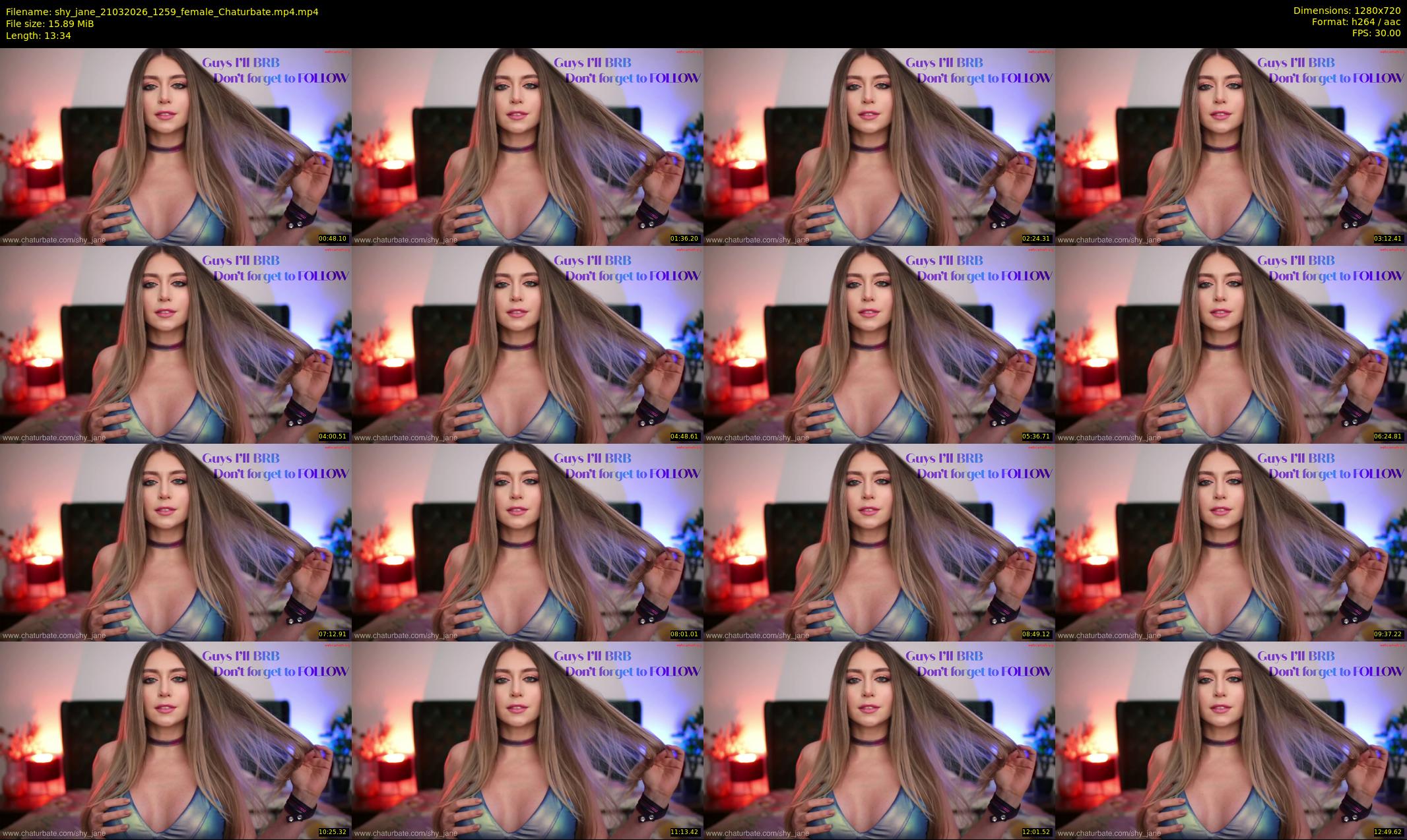 shy_jane — 14 minute Chaturbate female cam show recording, 720p, Mar 21, 2026