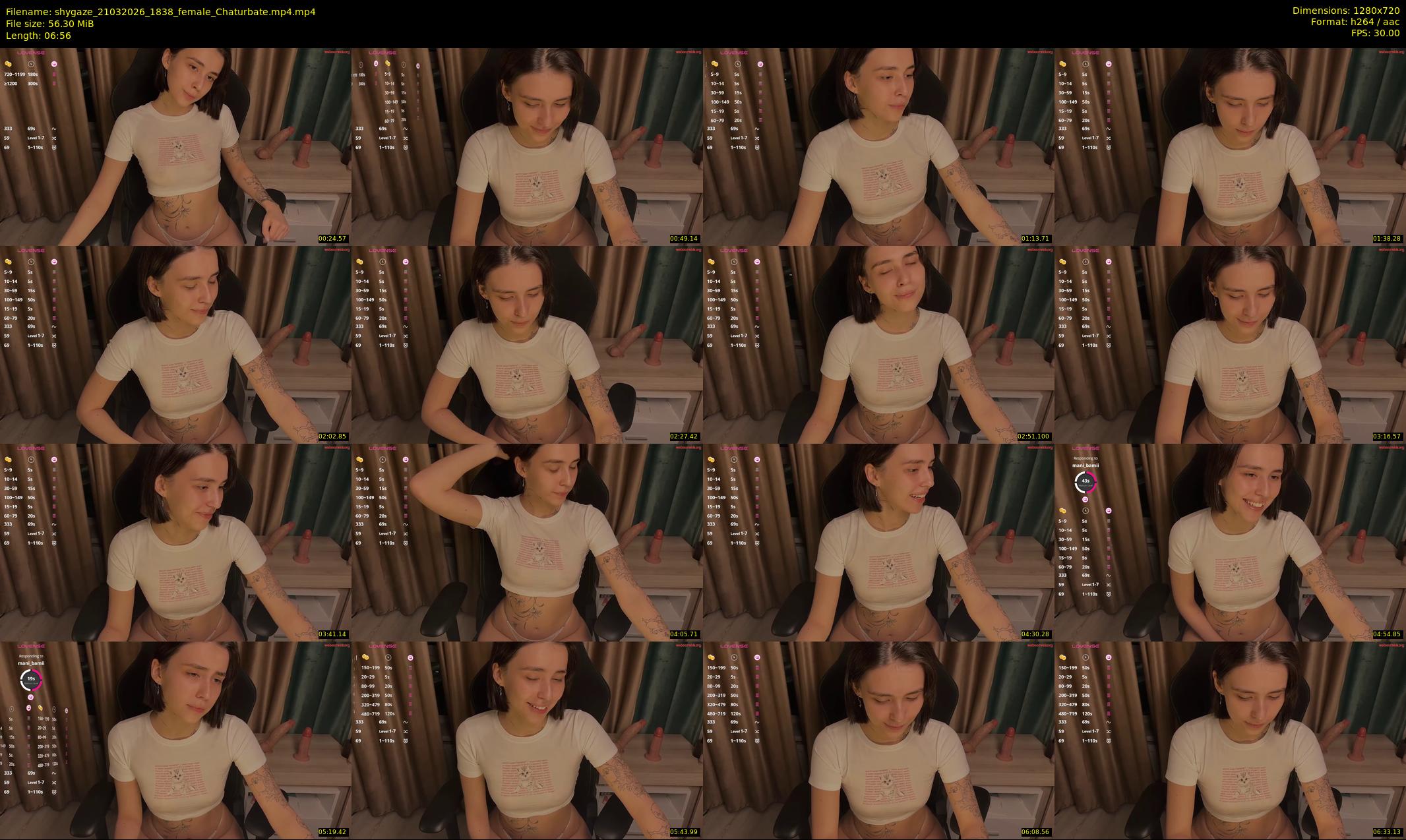 shygaze — 7 minute Chaturbate female cam show recording, 720p, Mar 21, 2026