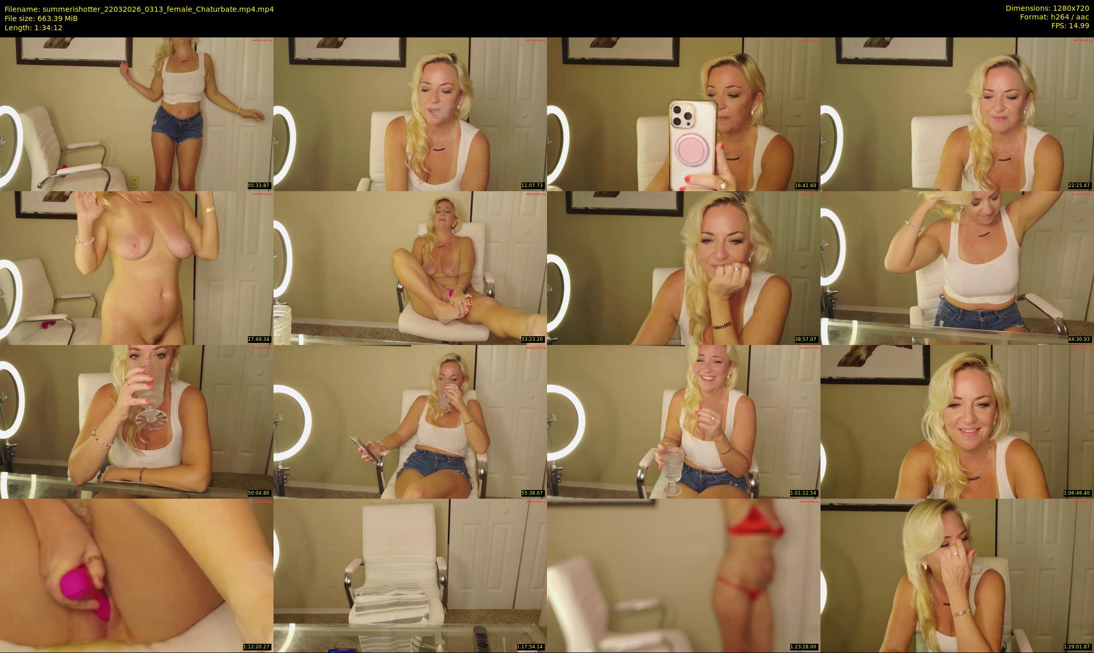 summerishotter — 95 minute Chaturbate female cam show recording, 720p, Mar 22, 2026