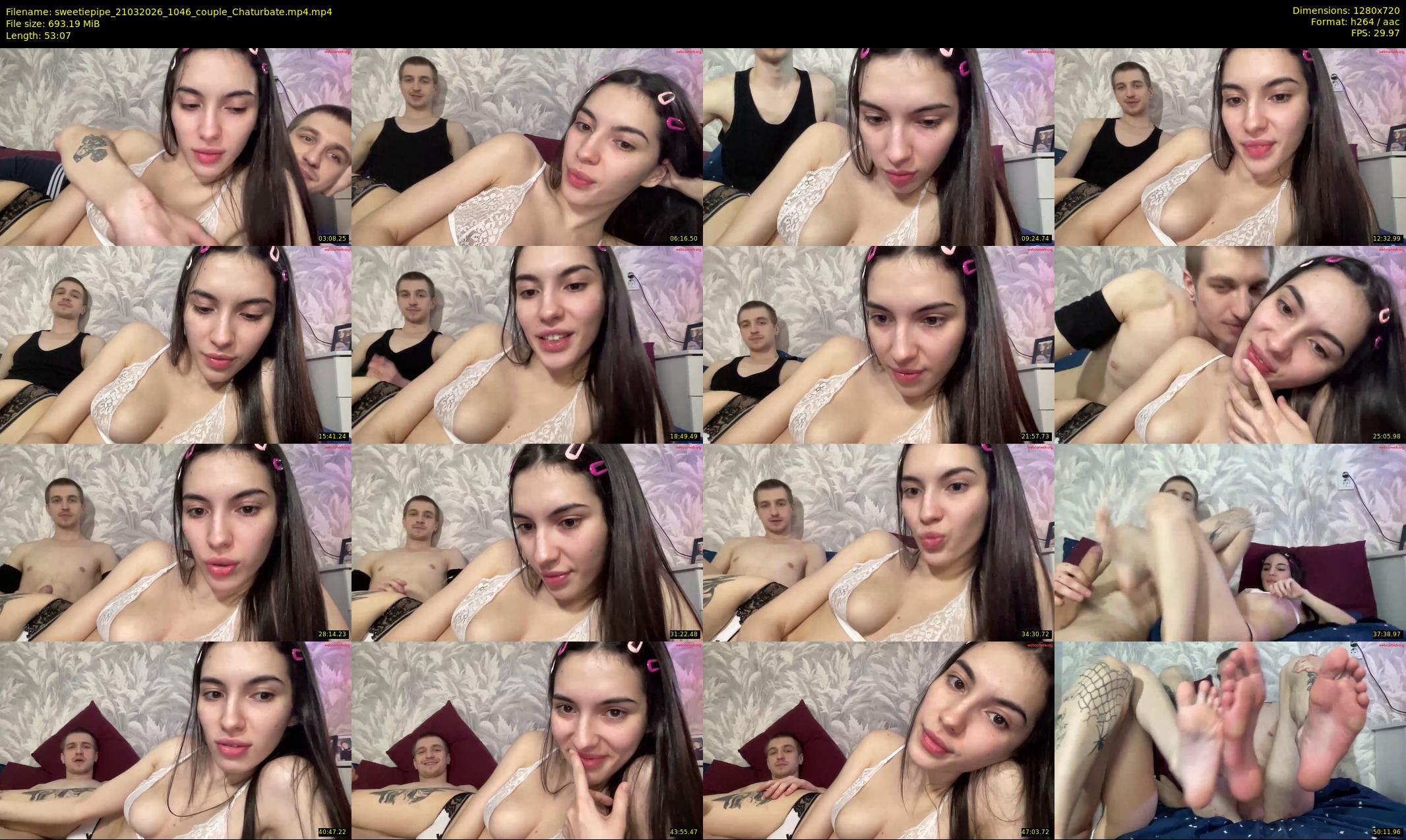 sweetiepipe — 54 minute Chaturbate couple cam show recording, 720p, Mar 21, 2026