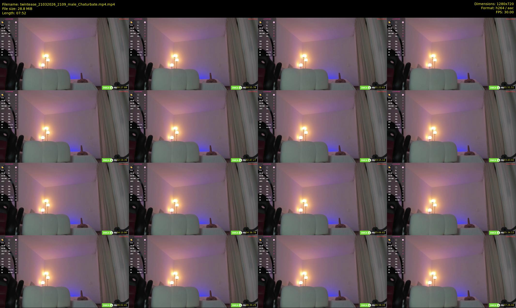 twintease — 8 minute Chaturbate male cam show recording, 720p, Mar 21, 2026