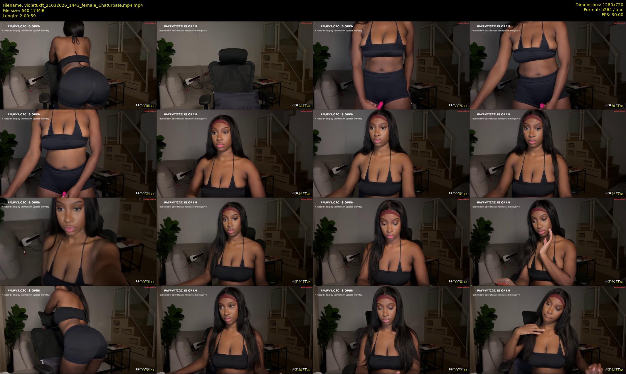 violet6xft — 121 minute Chaturbate female cam show recording, 720p, Mar 21, 2026