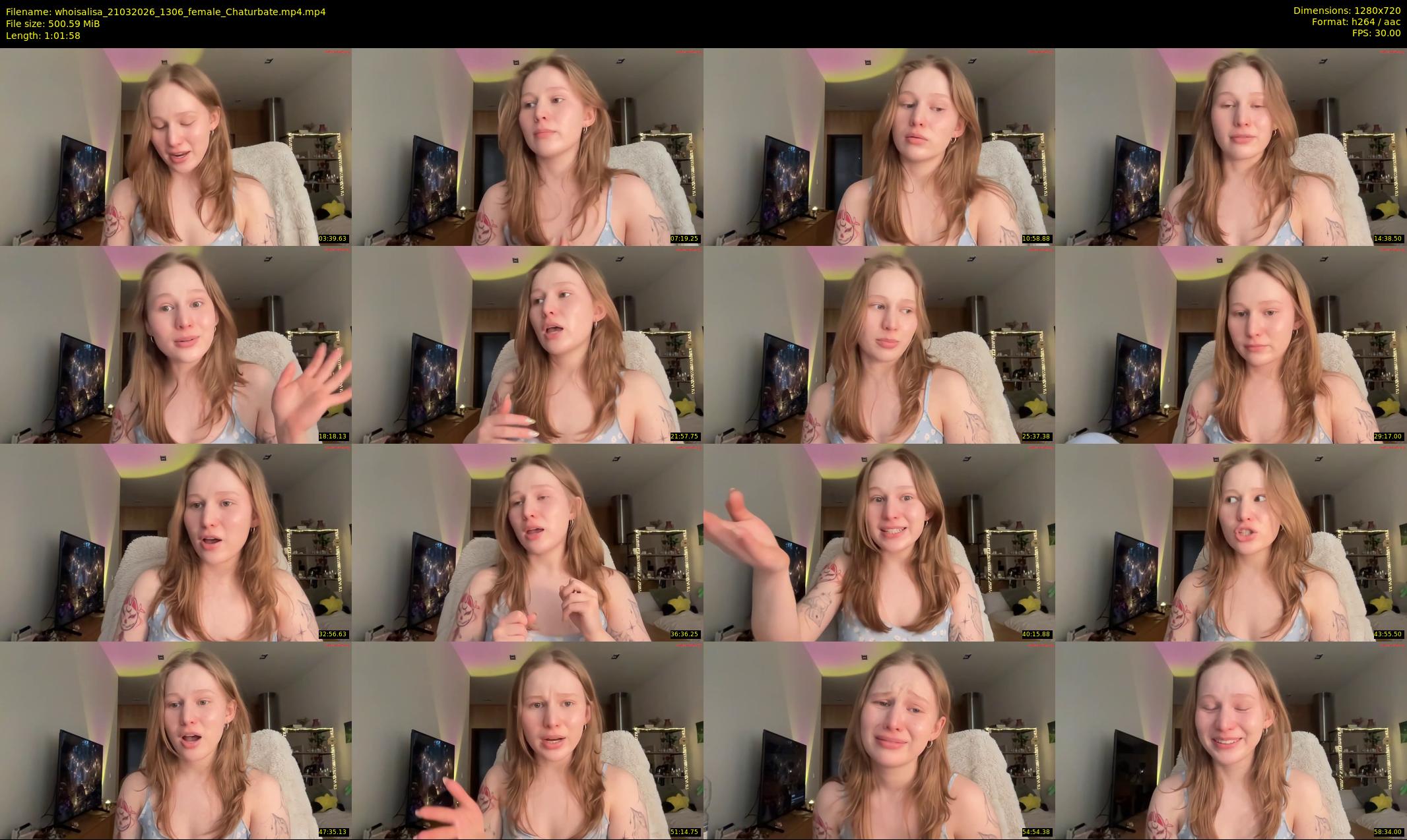 whoisalisa — 62 minute Chaturbate female cam show recording, 720p, Mar 21, 2026