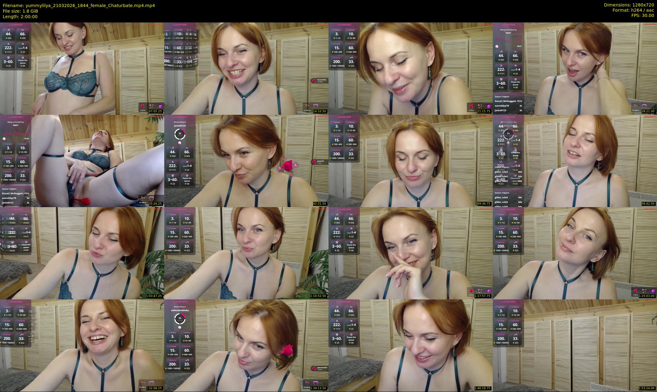 yummylilya — 120 minute Chaturbate female cam show recording, 720p, Mar 21, 2026