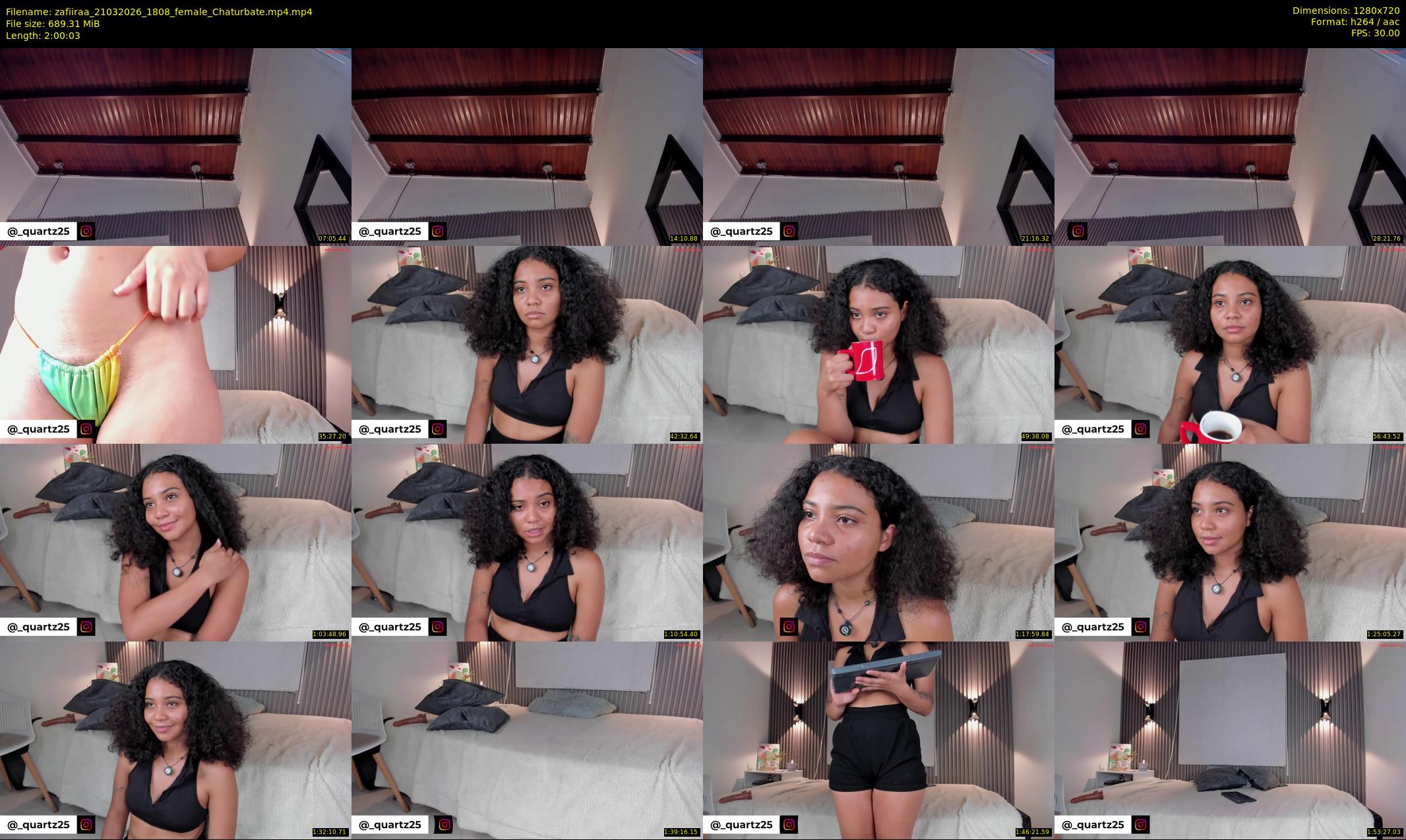 zafiiraa — 121 minute Chaturbate female cam show recording, 720p, Mar 21, 2026