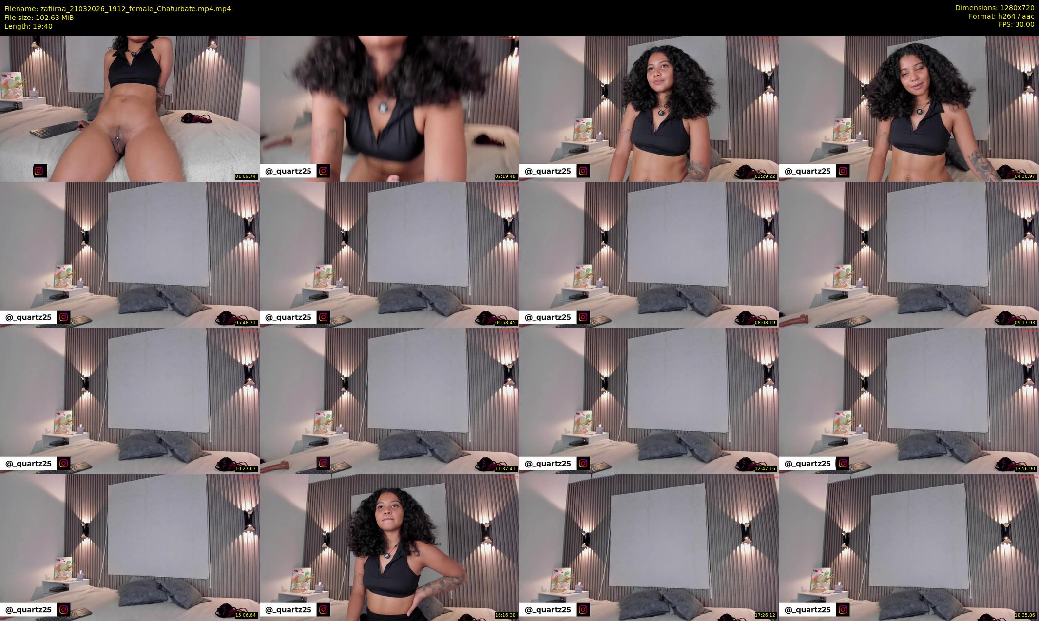 zafiiraa — 20 minute Chaturbate female cam show recording, 720p, Mar 21, 2026