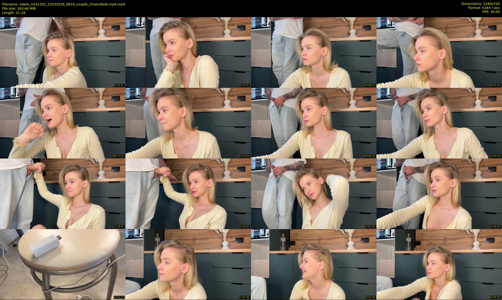 adele_nick2202 — 22 minute Chaturbate couple cam show recording, 720p, Mar 22, 2026