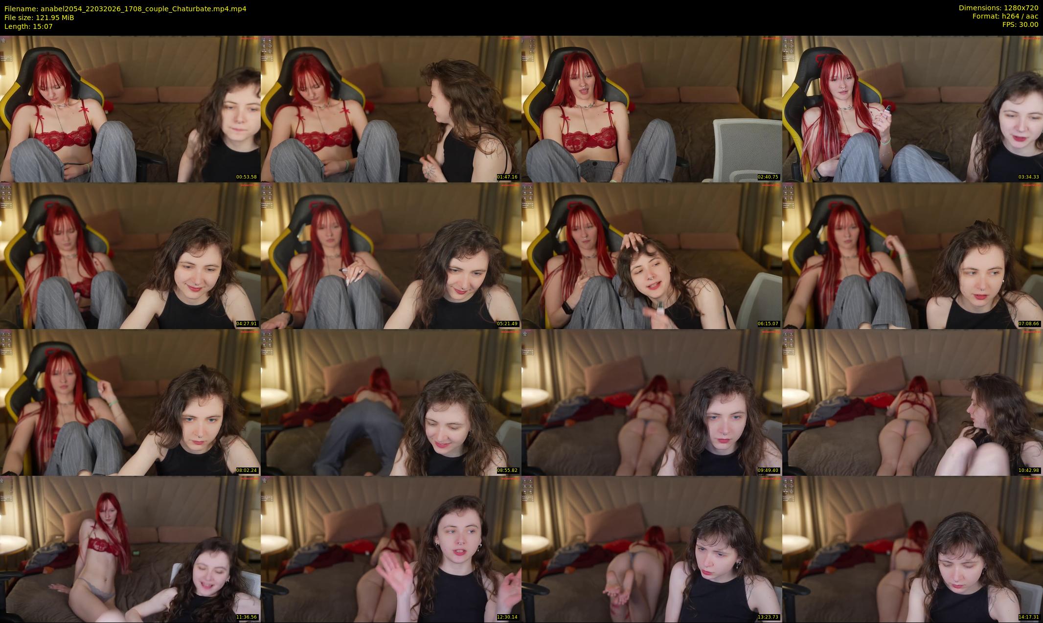 anabel2054 — 16 minute Chaturbate female cam show recording, 720p, Mar 22, 2026