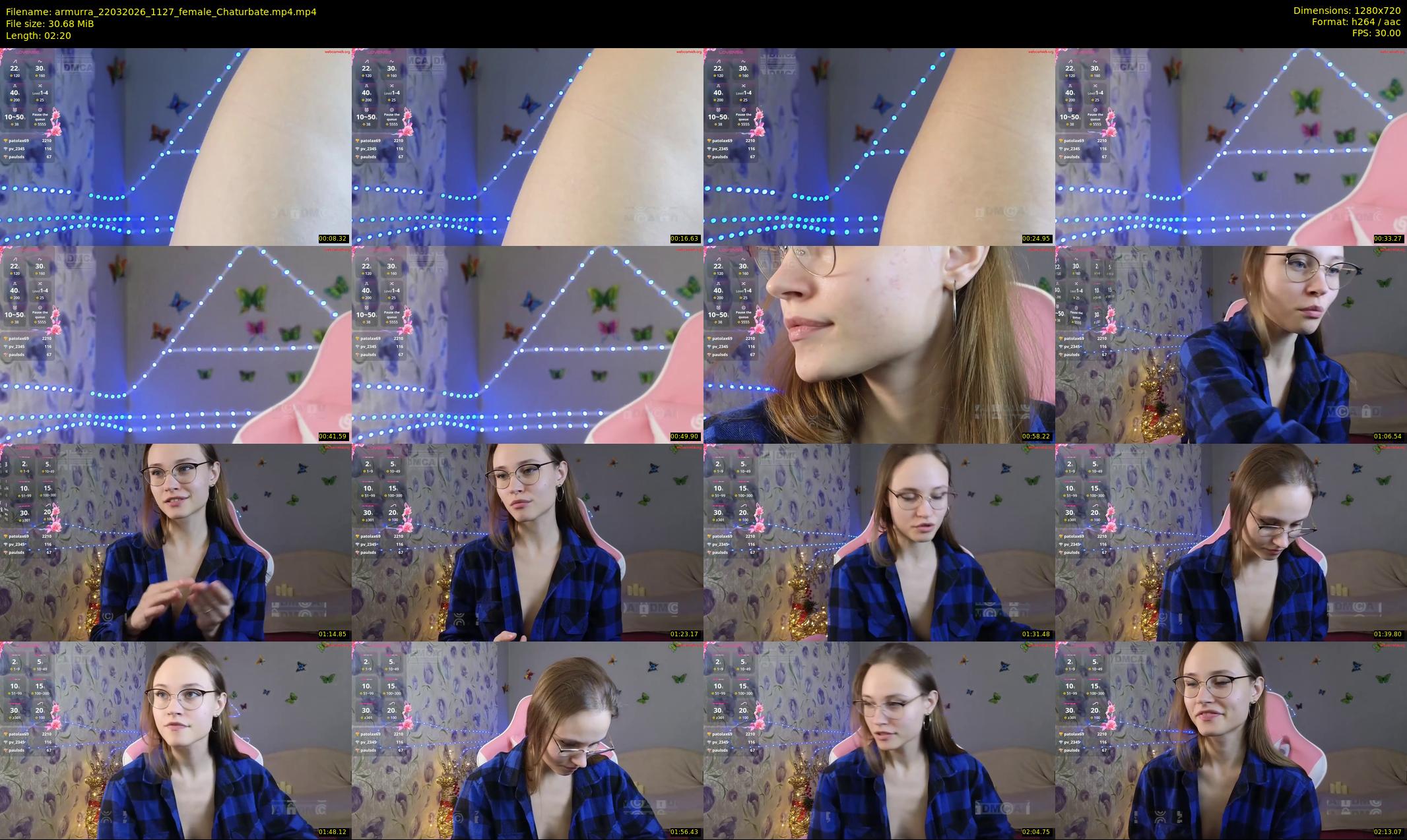 armurra — 3 minute Chaturbate female cam show recording, 720p, Mar 22, 2026